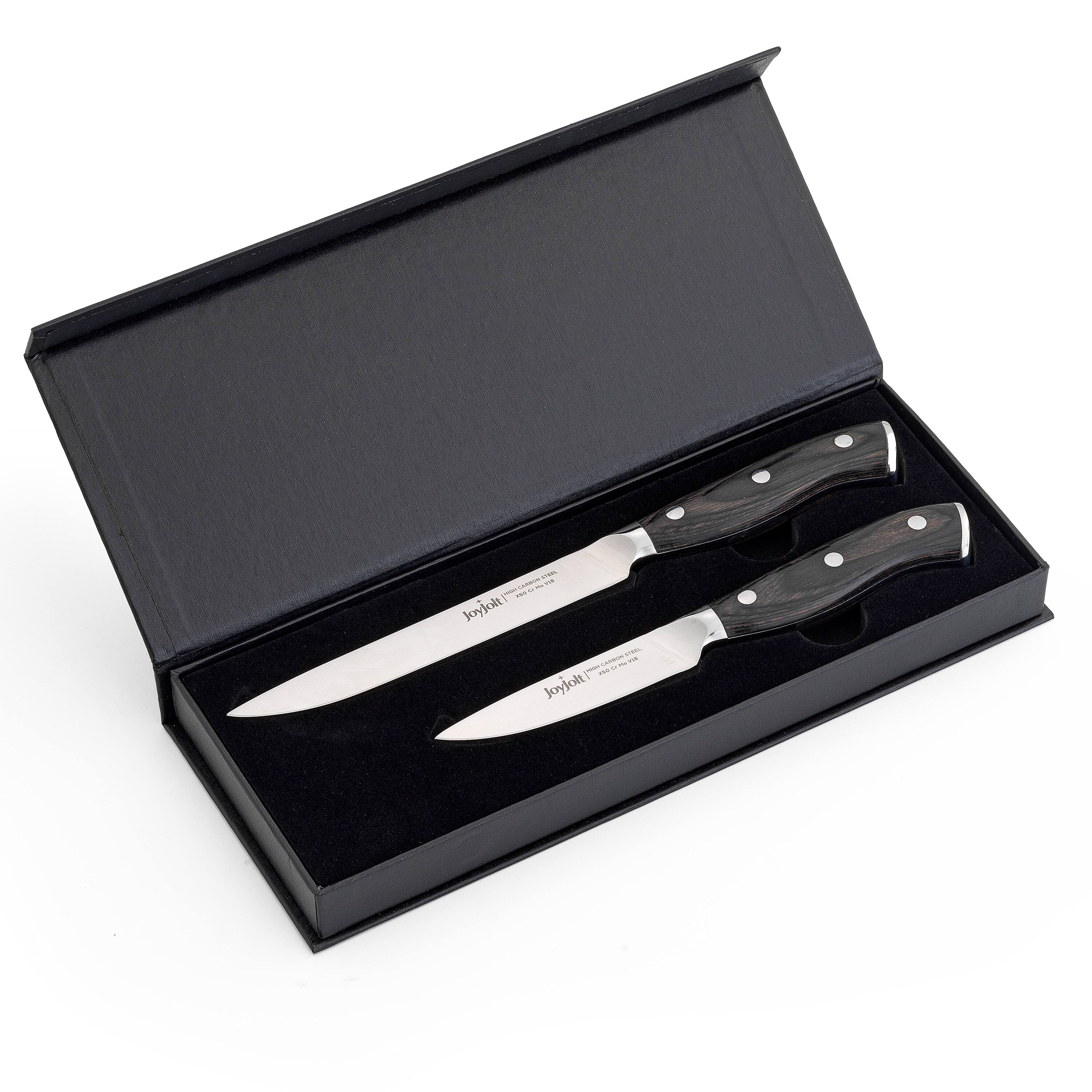 JoyJolt® 2-Piece High Carbon Steel Utility Knives