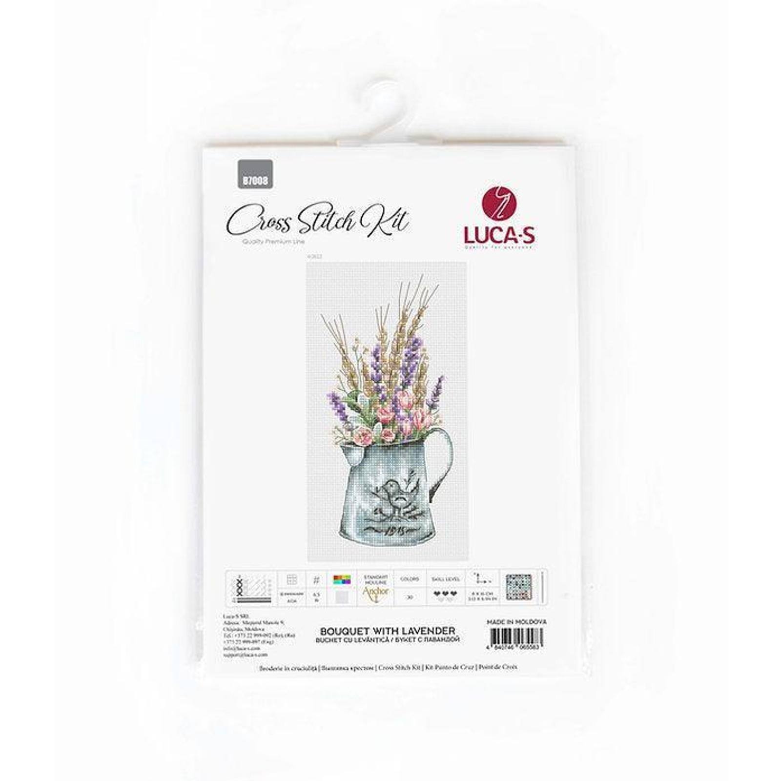 Luca-s Bouquet With Lavender Counted Cross Stitch Kit
