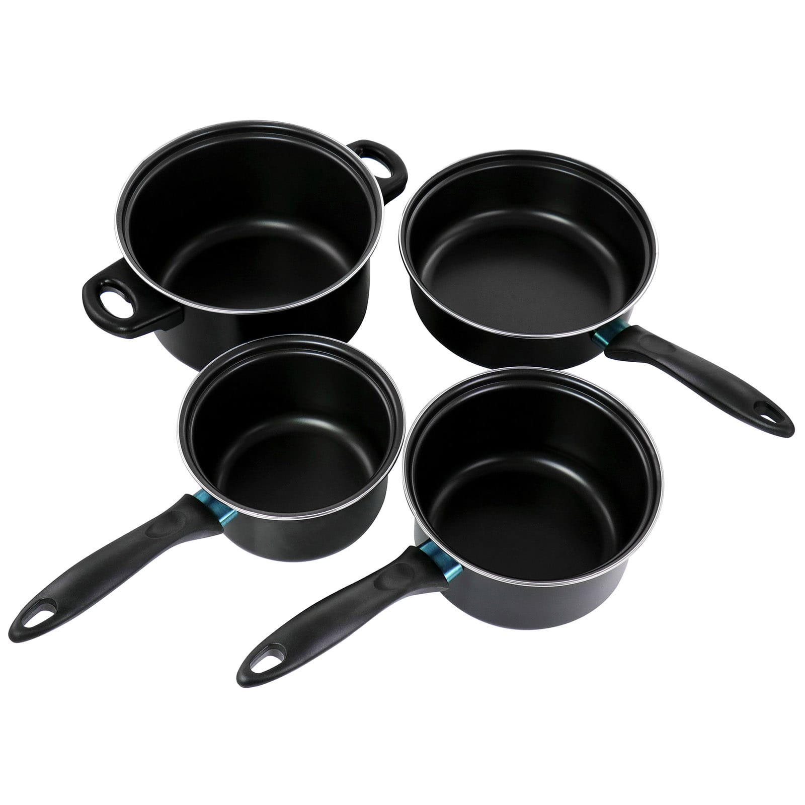 Gibson Home® Newton 7-Piece Black Carbon Steel Cookware Set