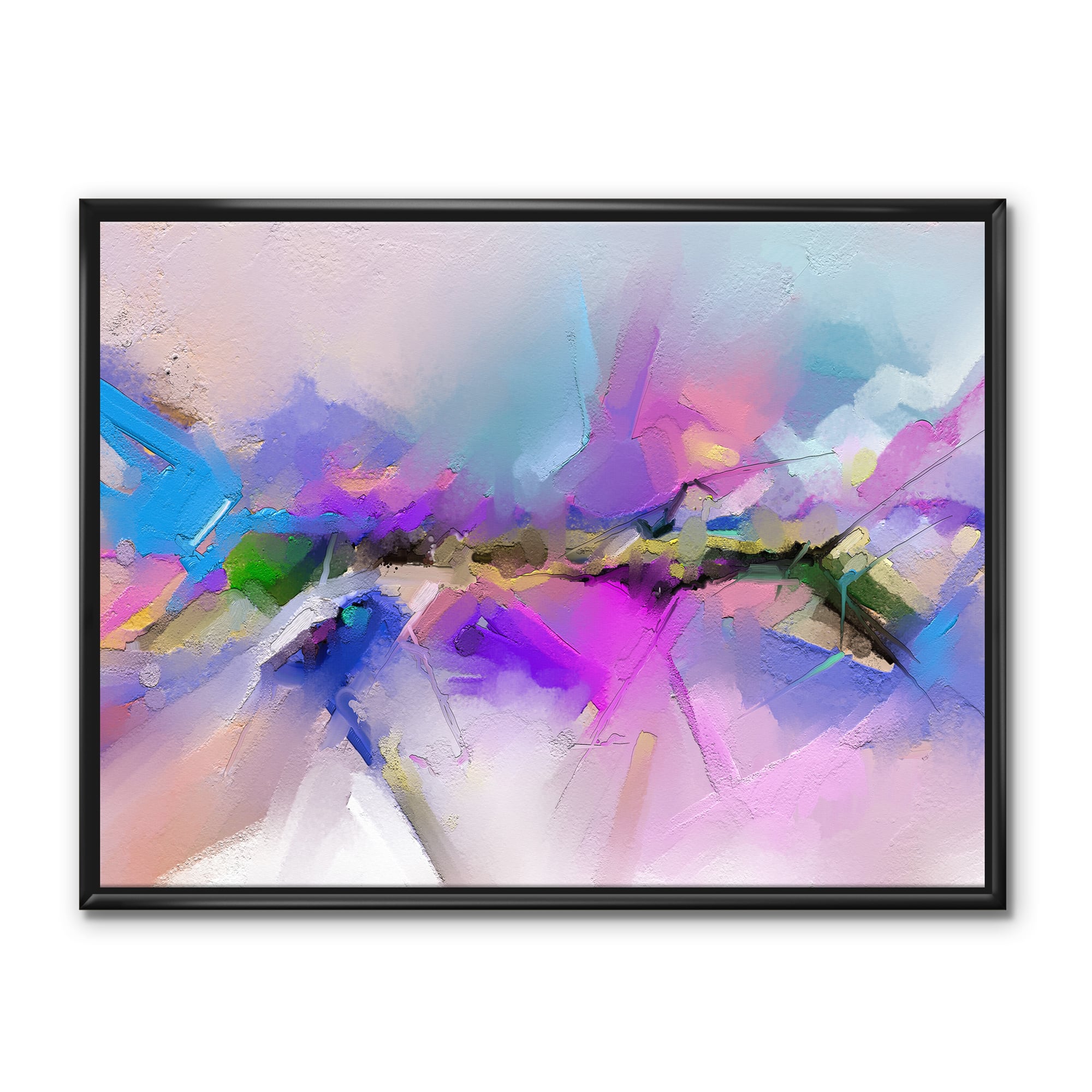Designart - Black River On Purple And Blue Landscape