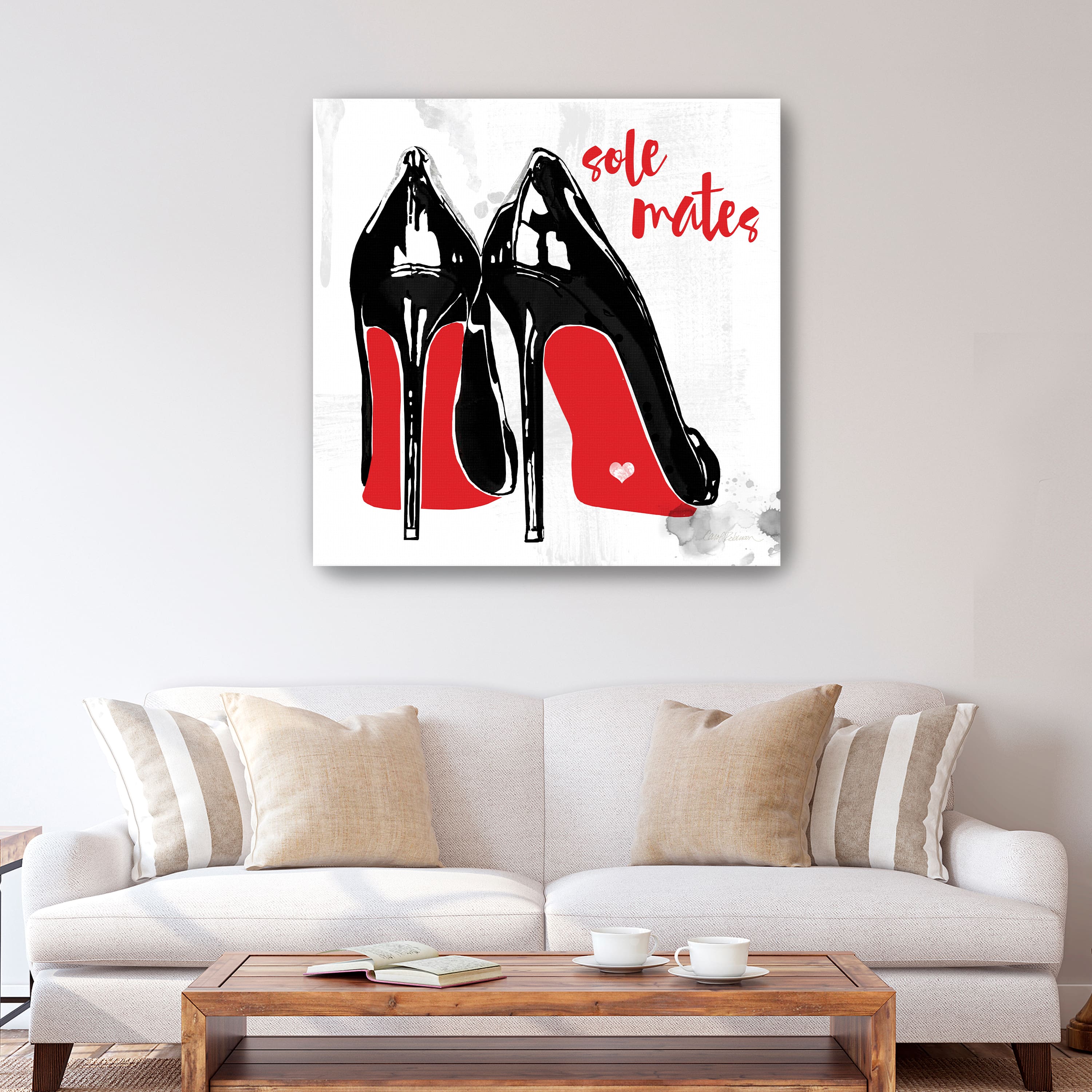 Red Sole Mates Canvas Giclee