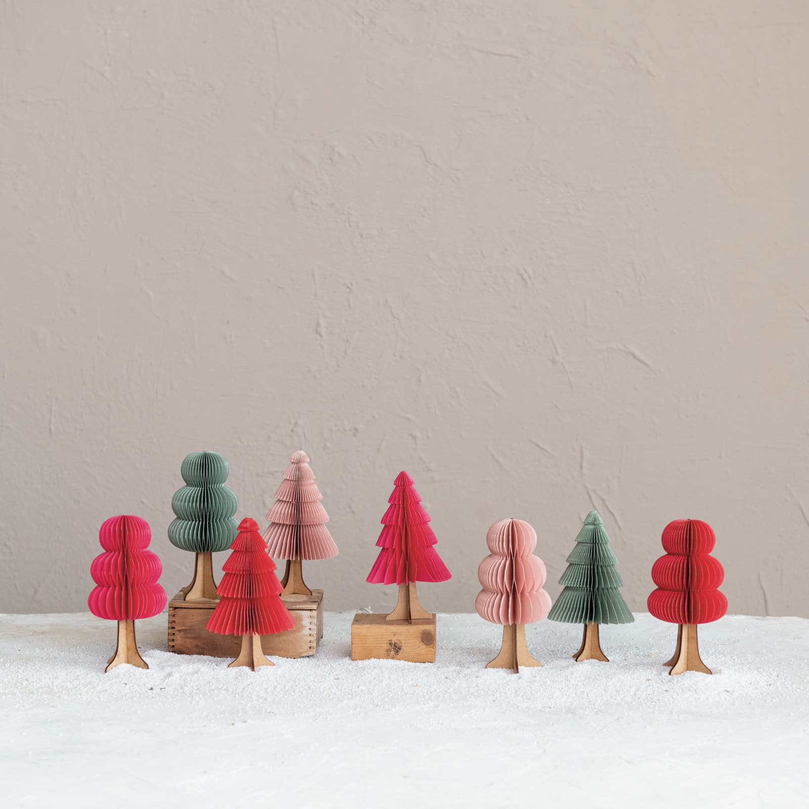 Hello Honey® 18" Paper & Reclaimed Wood Folding Honeycomb Tree Set in 2 Styles