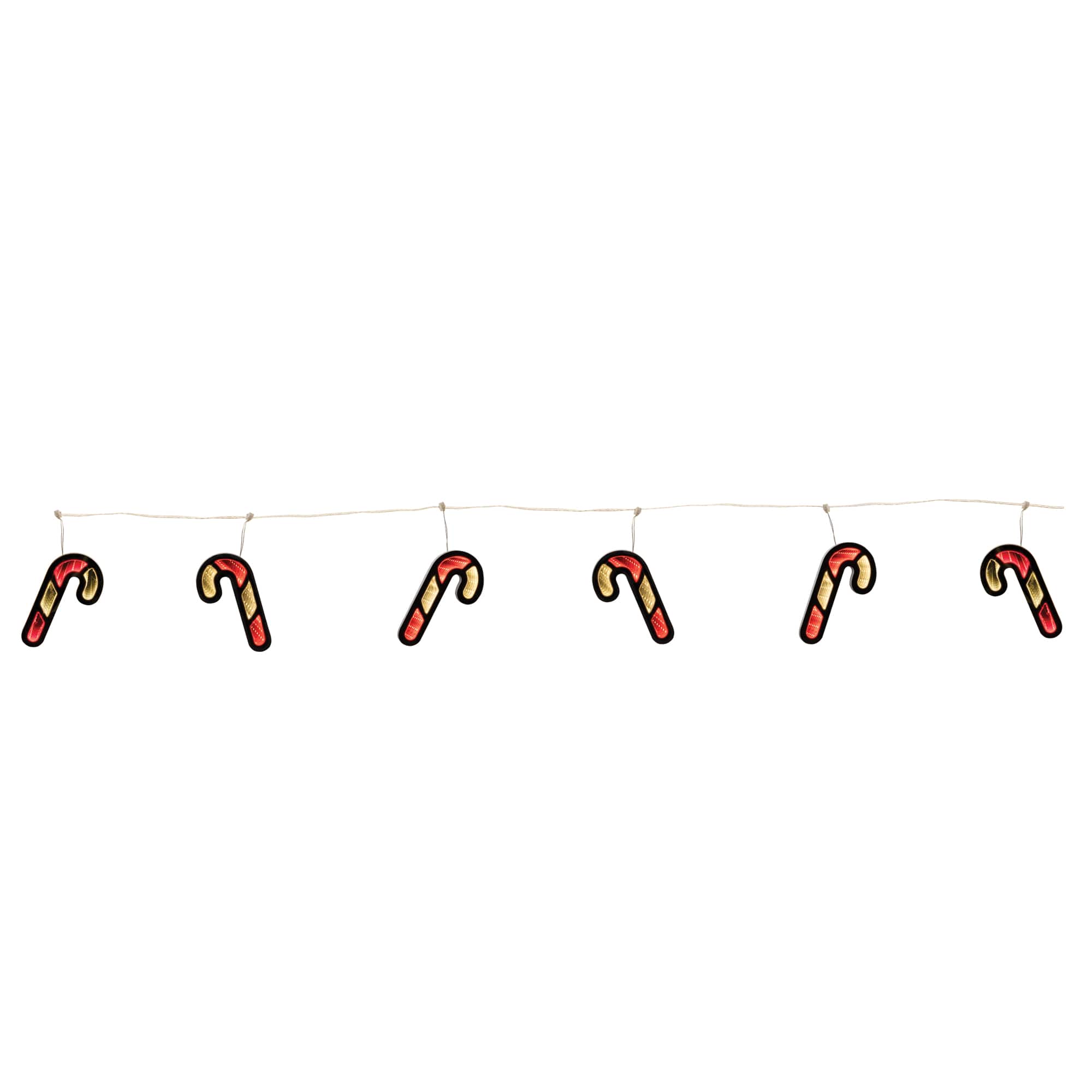 68" Pre-Lit Candy Cane Ekkolight Garland