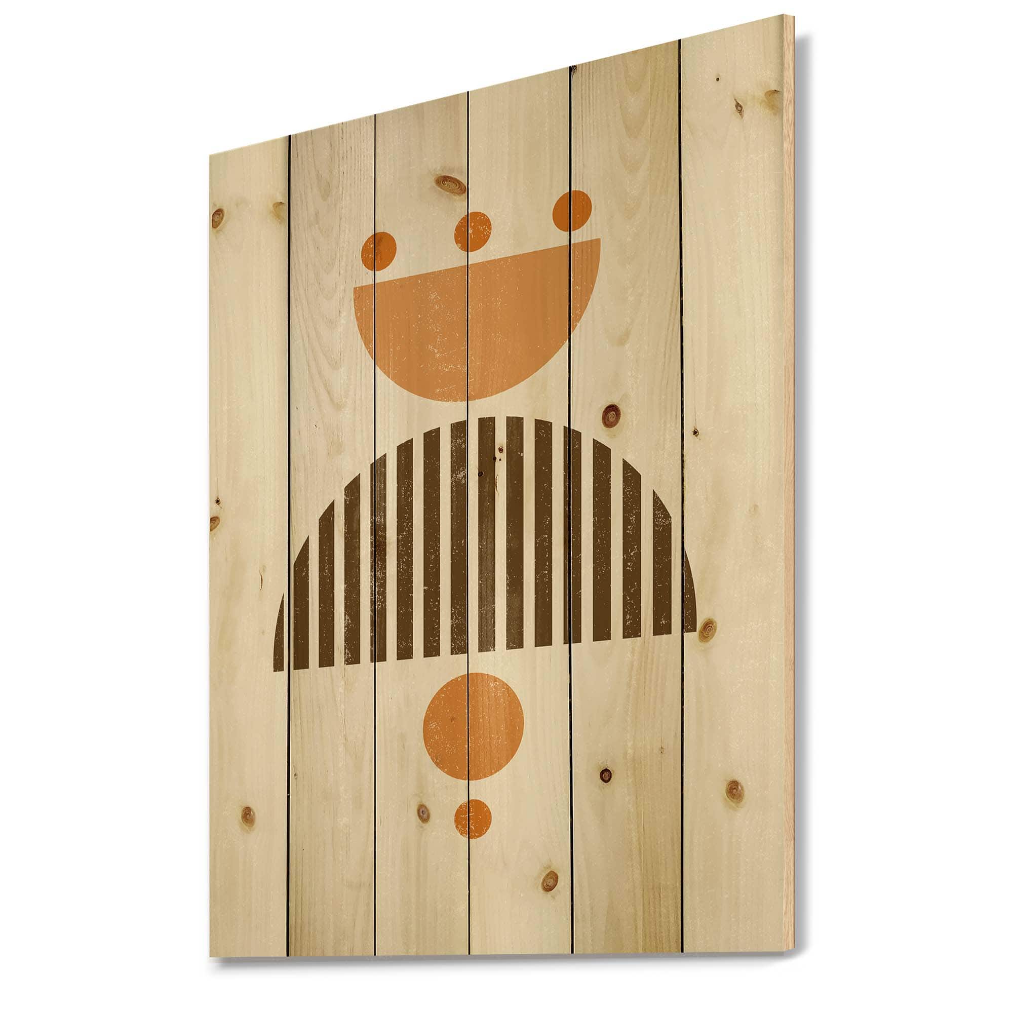 Designart - Abstract Minimal Sun and Moon In Earth Tones II