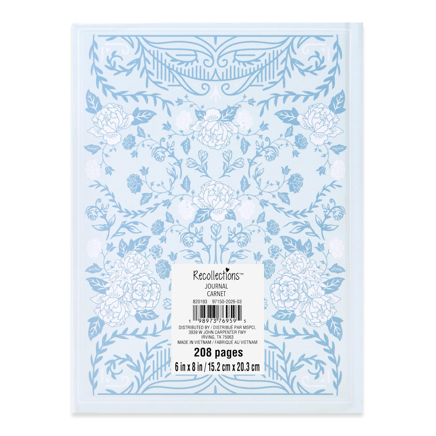 6" x 8" Blue Floral Guided Reading Journal by Recollections™