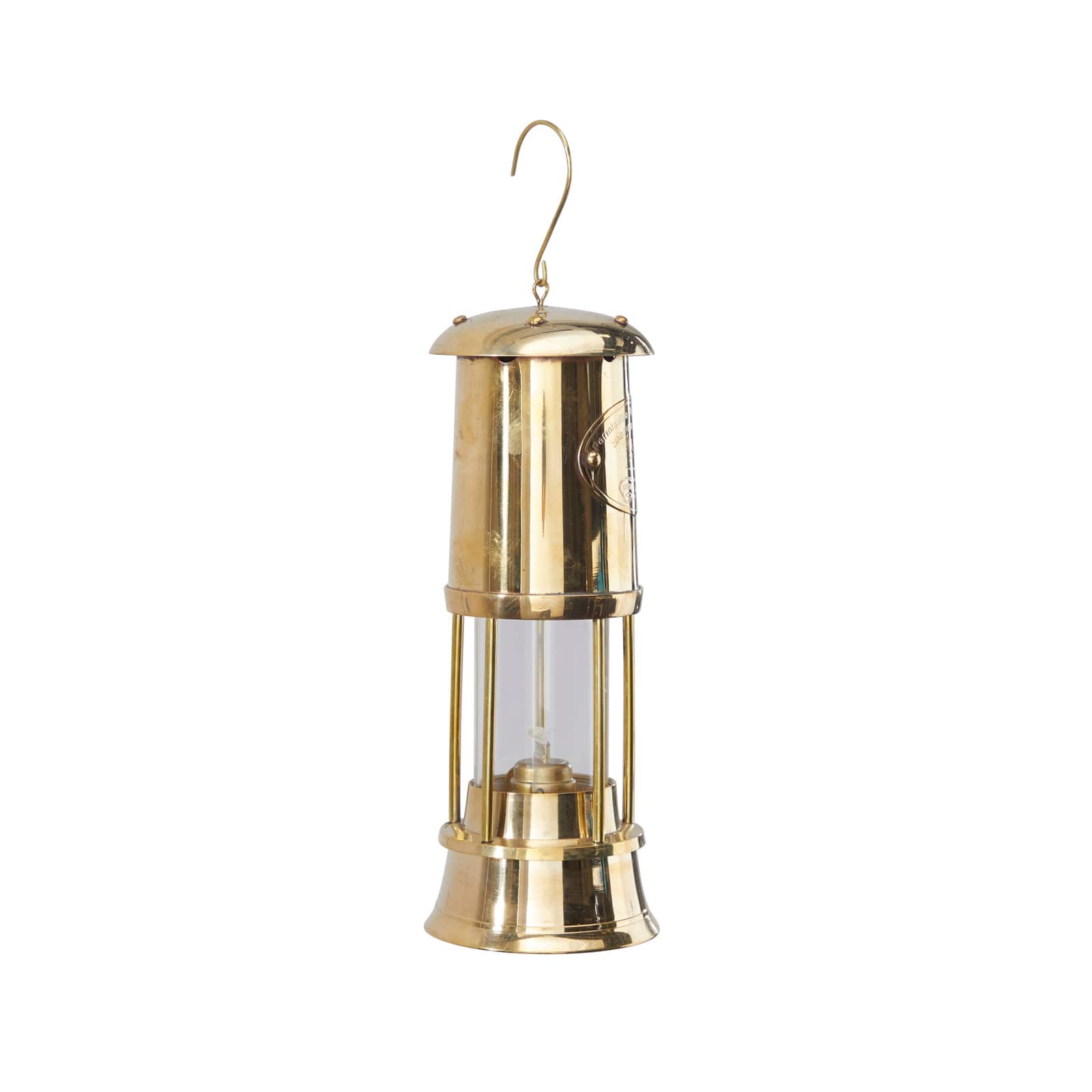 10" Gold Brass Candle Lantern