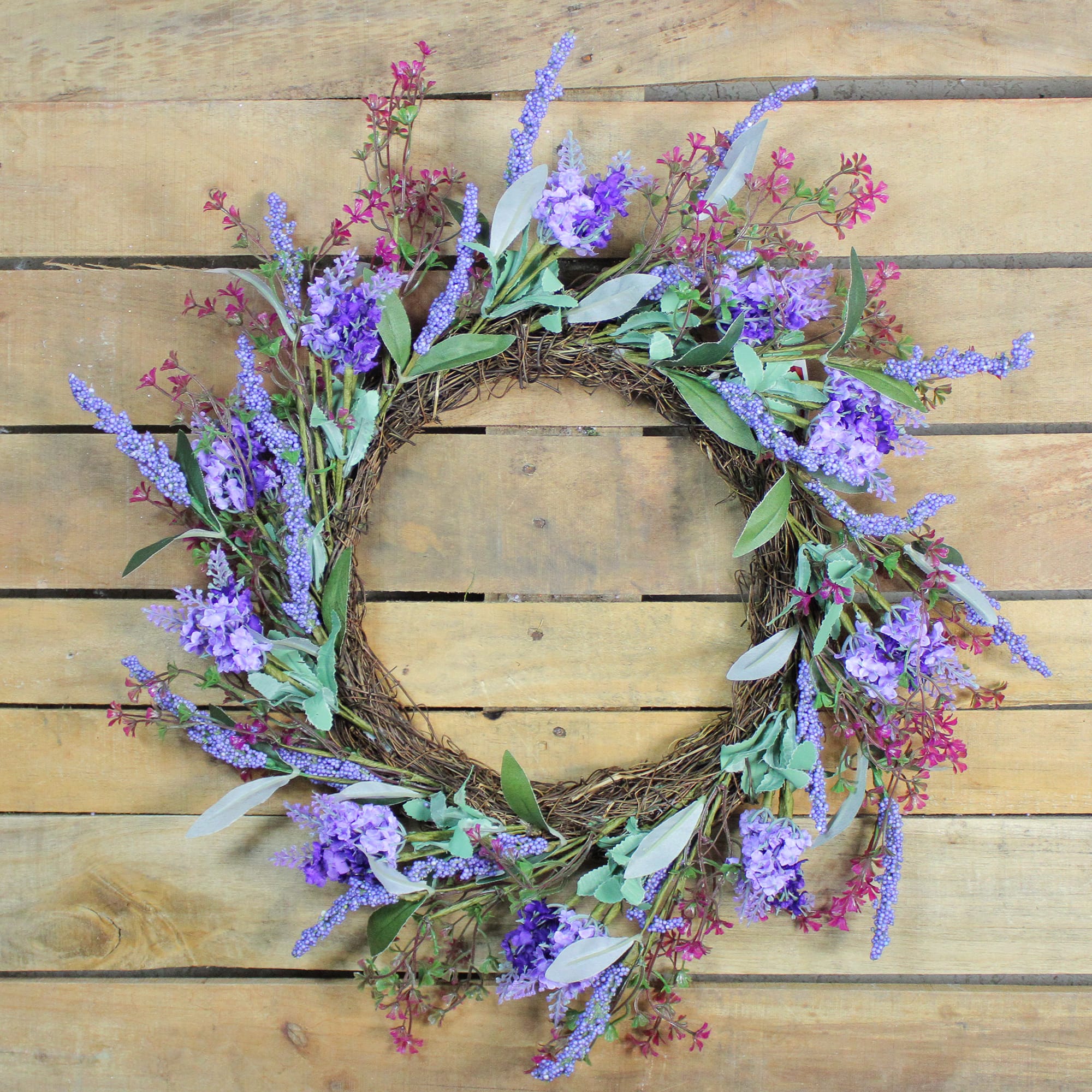 18" Floral & Lavender Spring Wreath