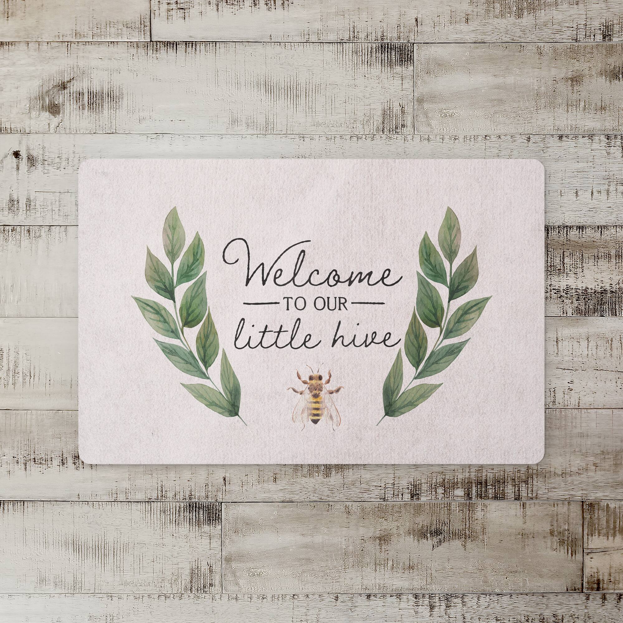 Welcome To Our Little Hive Floor Mat