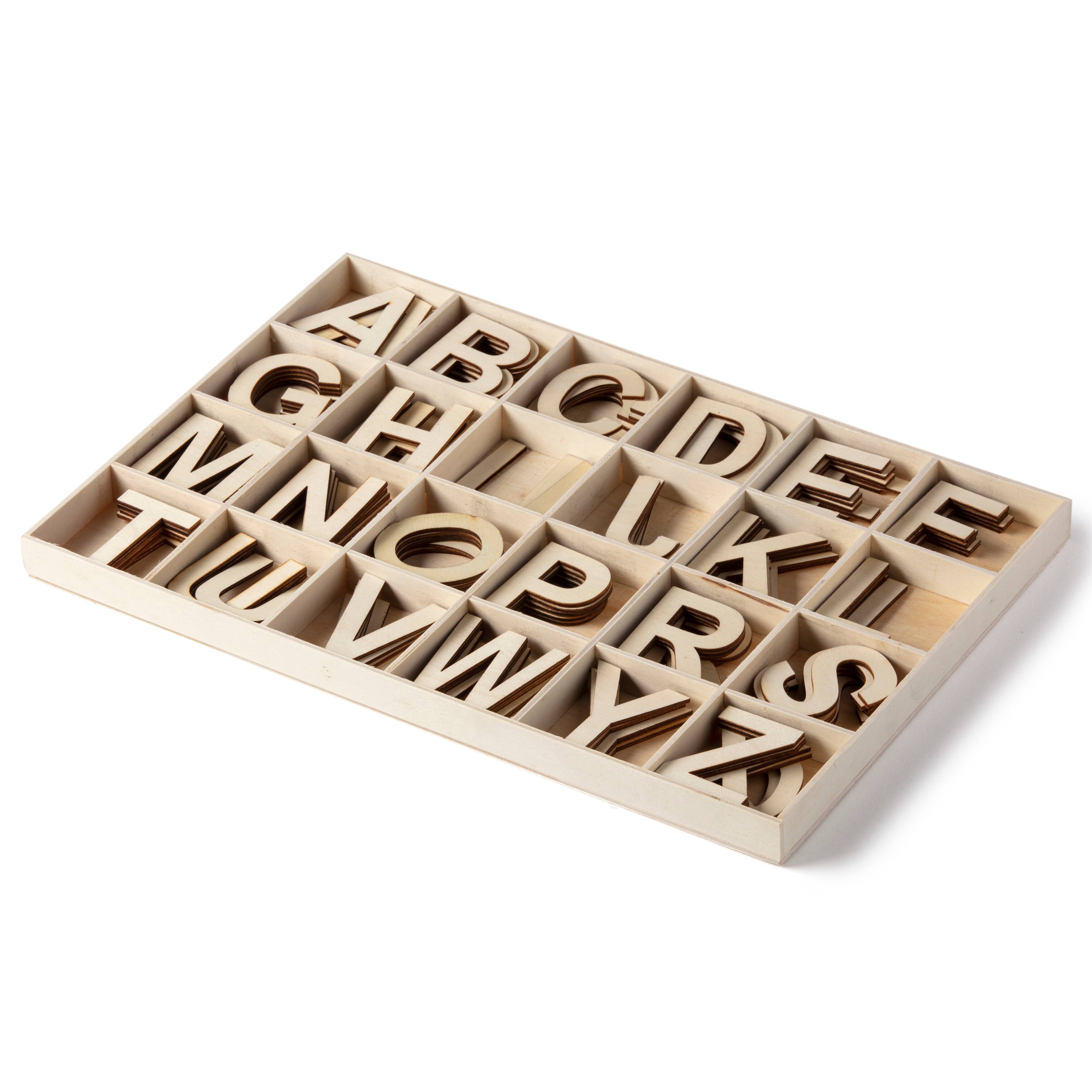 6 Packs: 121 ct. (726 total) Wood Letter Set by Make Market®