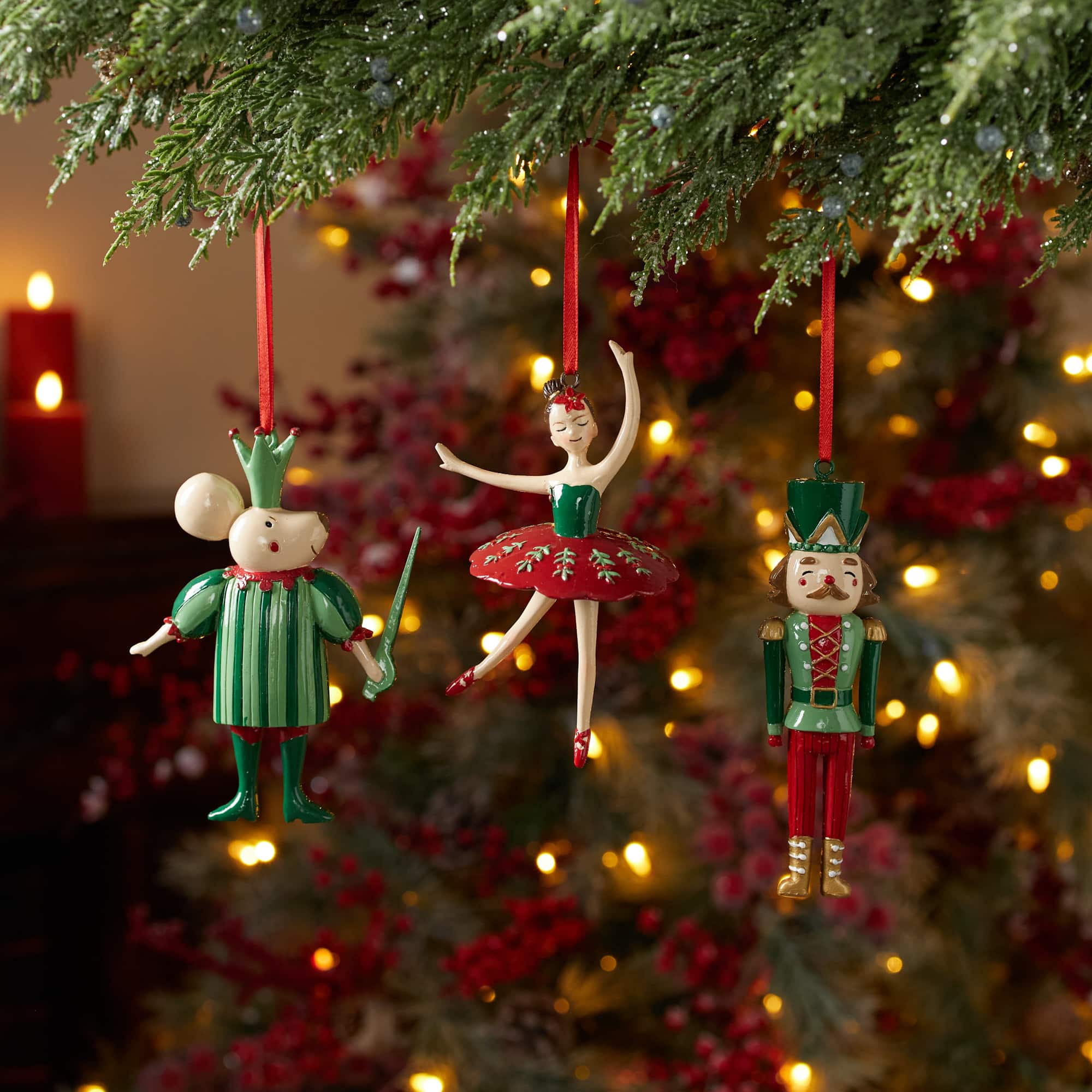 Melrose Nutcracker Ballet Ornament Set