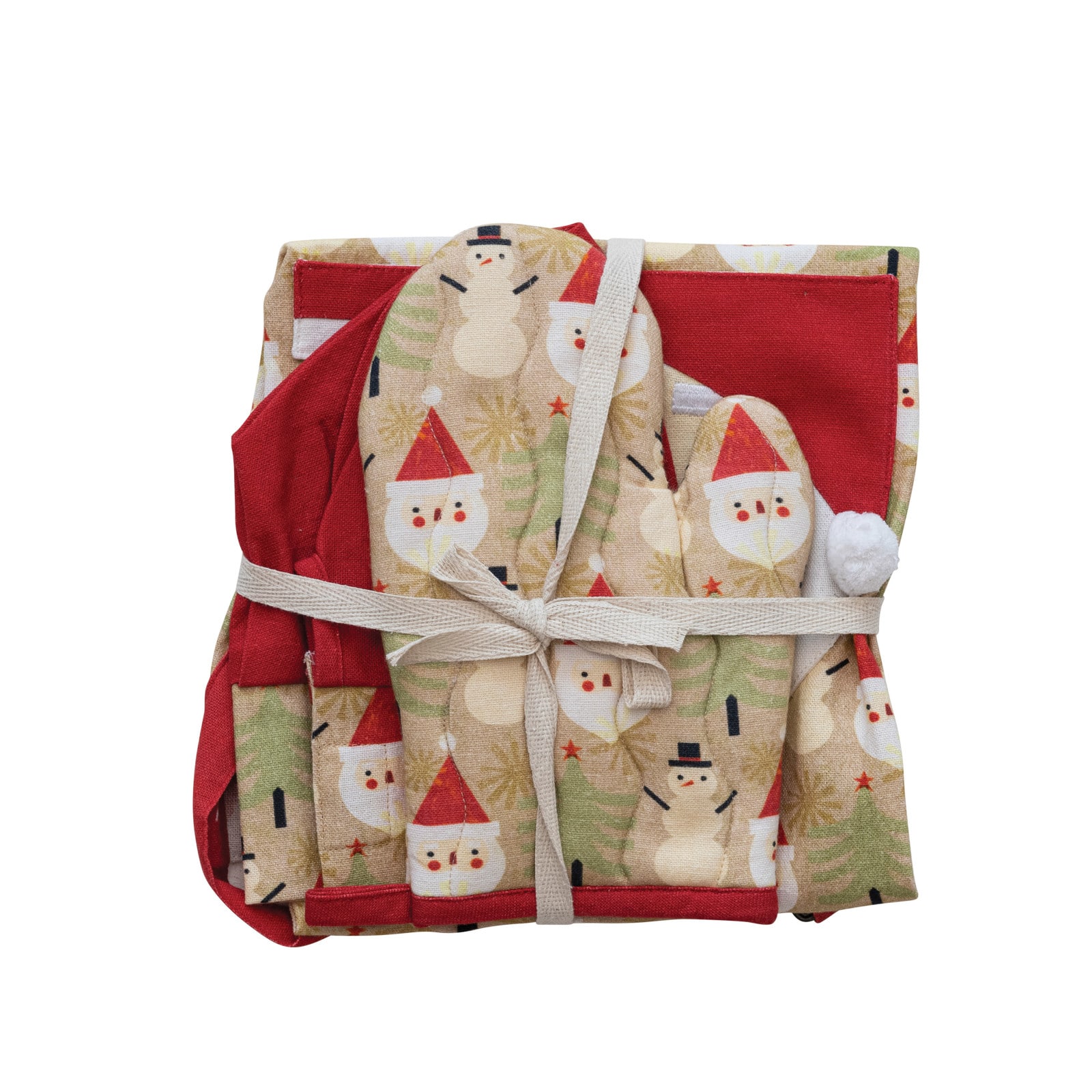Hello Honey® 24" Santa Kids Apron with Chef's Hat & Oven Mitt
