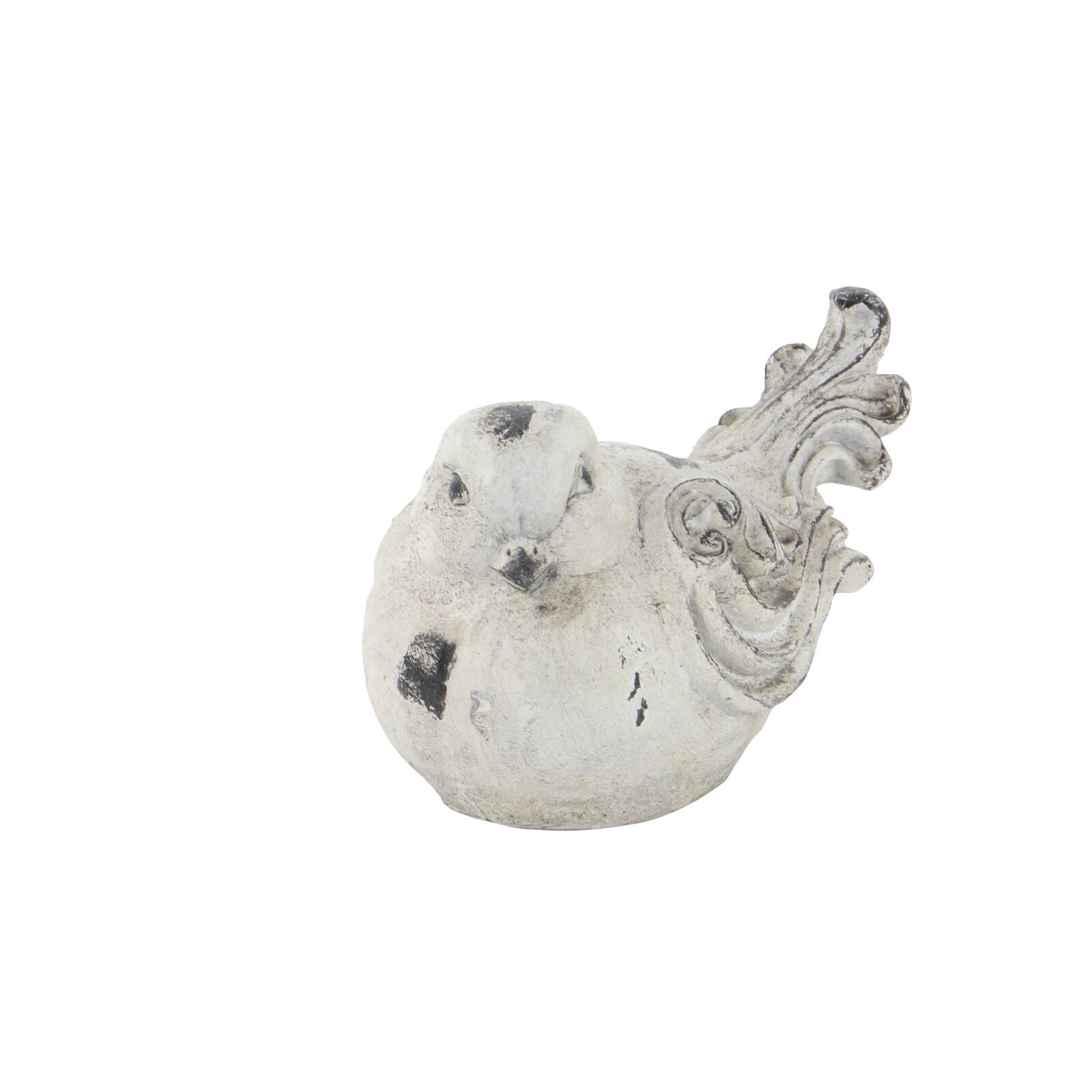 Tan Stone Country Garden Bird Sculpture Set