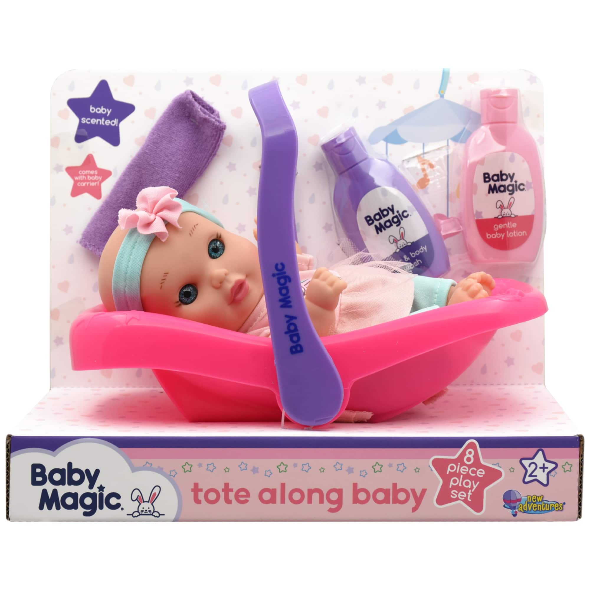 Little Darlings 8" Baby Magic Tote Along Baby