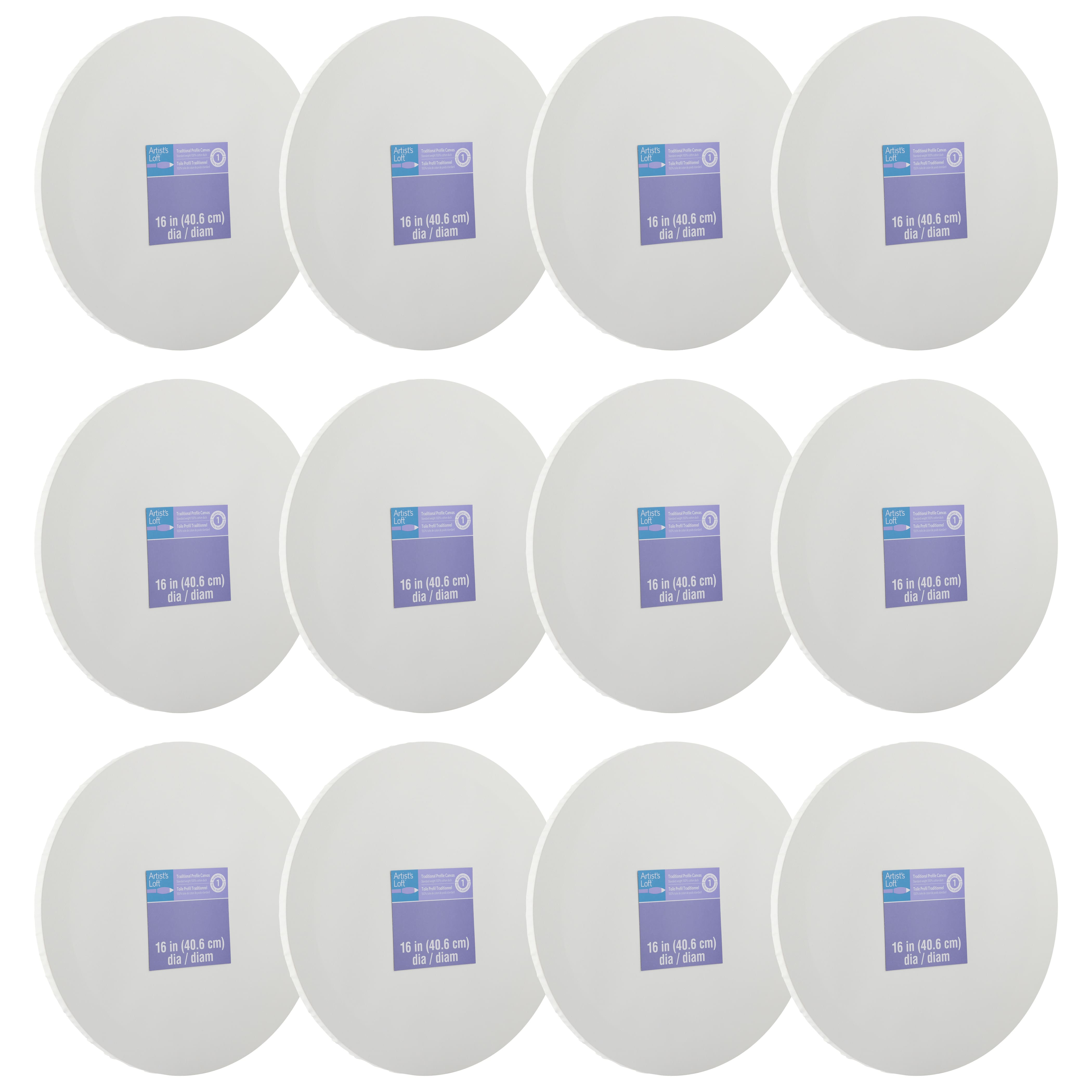 12 Pack: Level 1 Round Traditional Profile Canvas by Artist's Loft™