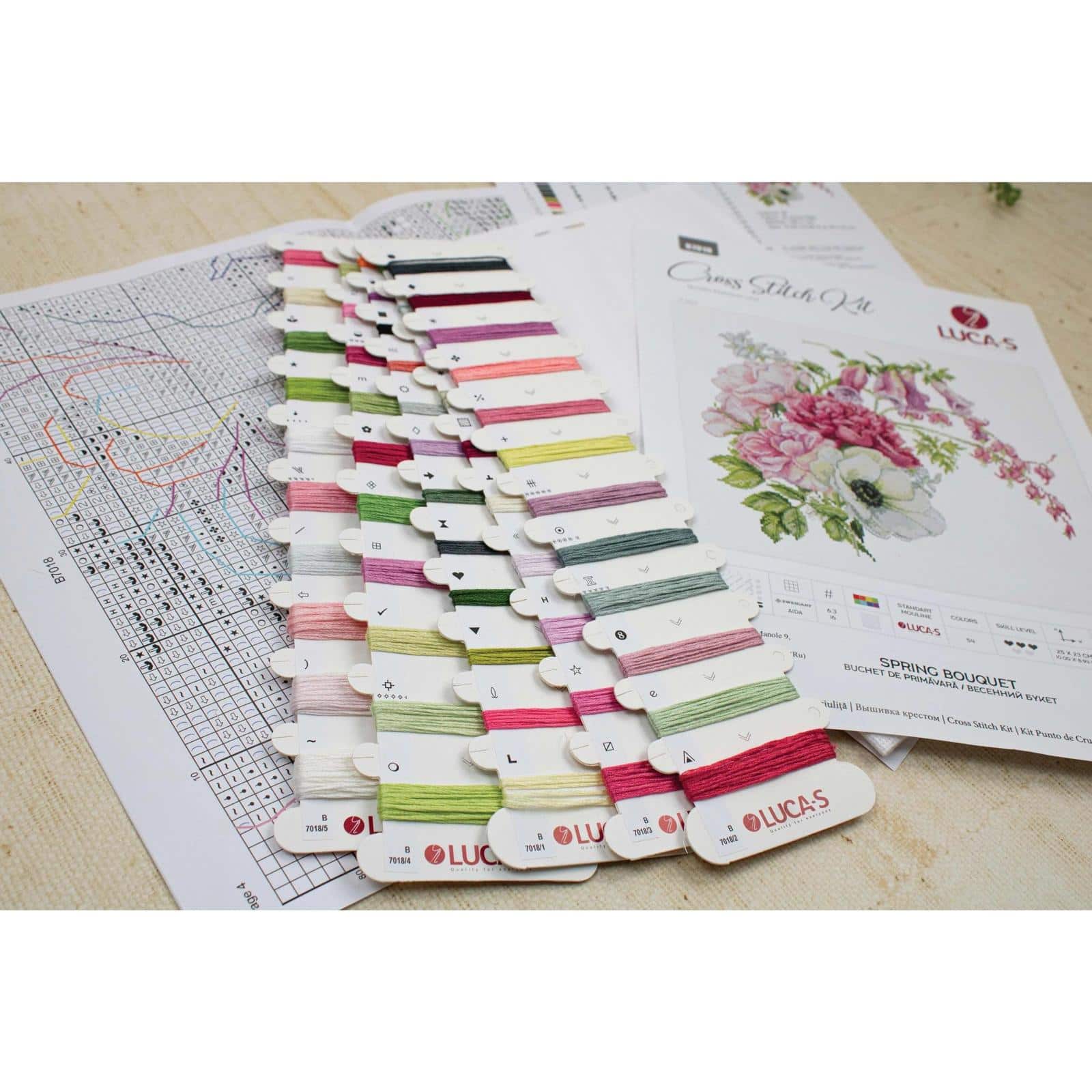 Luca-S Spring Bouquet Counted Cross Stitch Kit