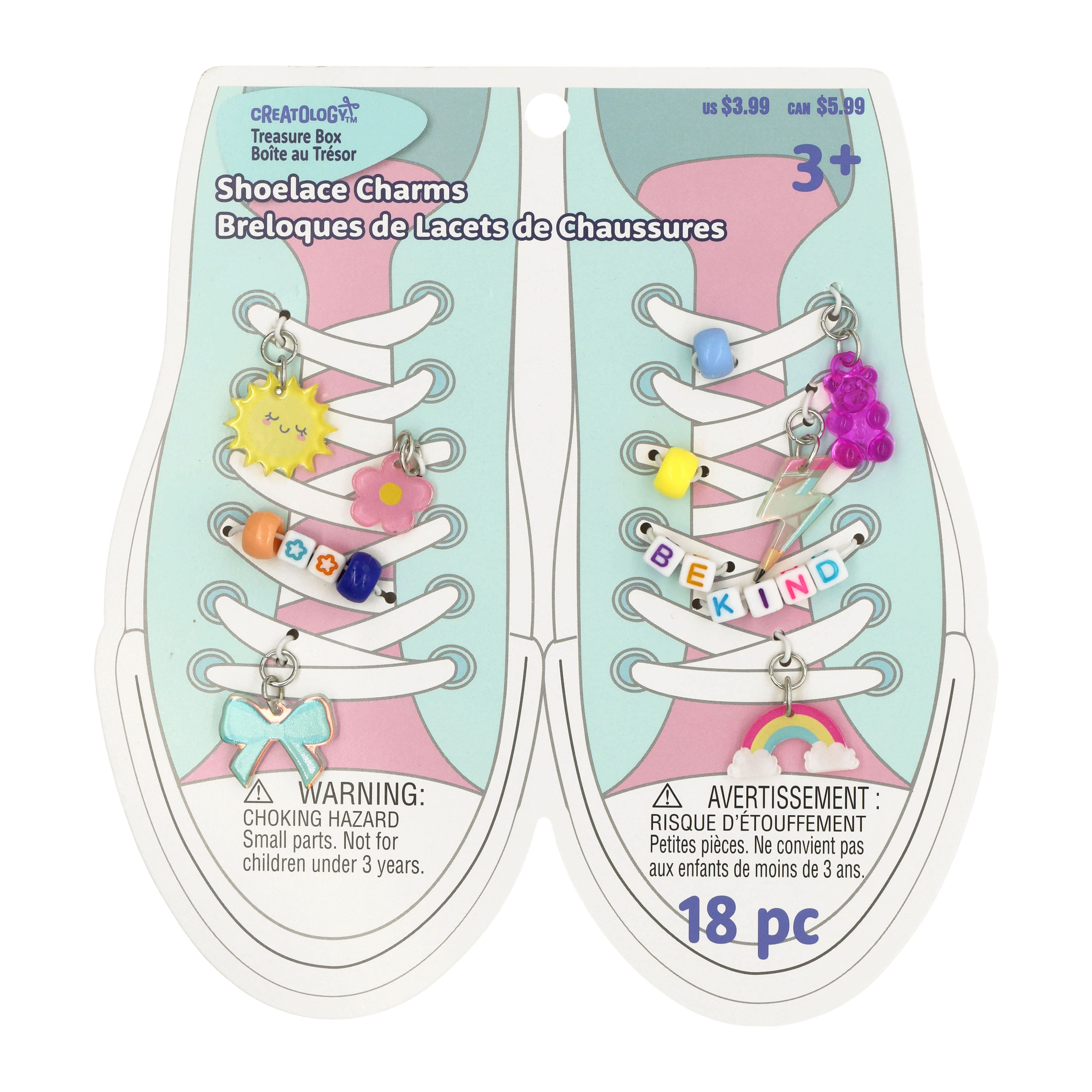 Treasure Box Shimmer Shoelace Charms by Creatology™