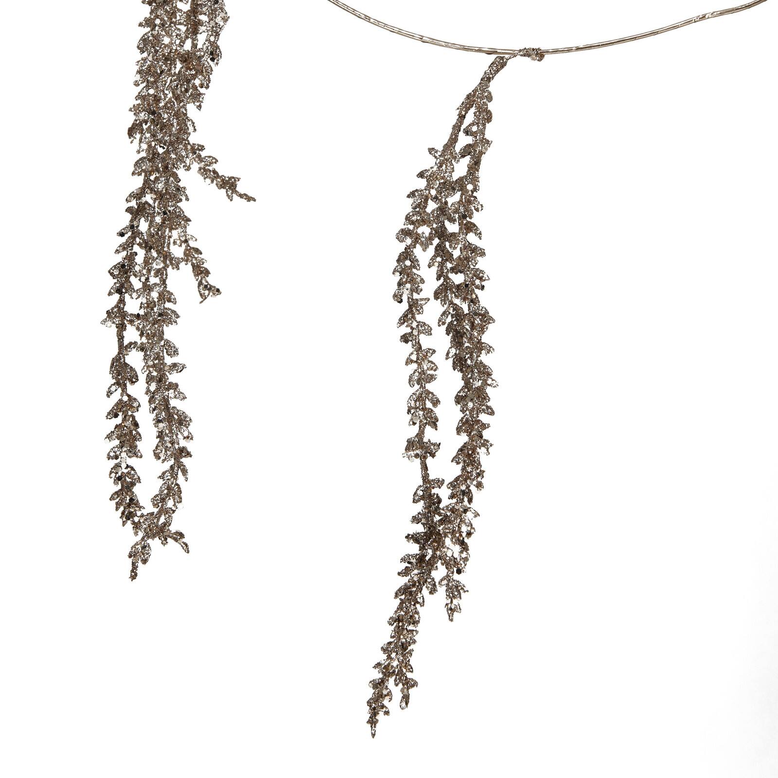Hello Honey 6ft. Gold Decorative Faux Leaf Garland