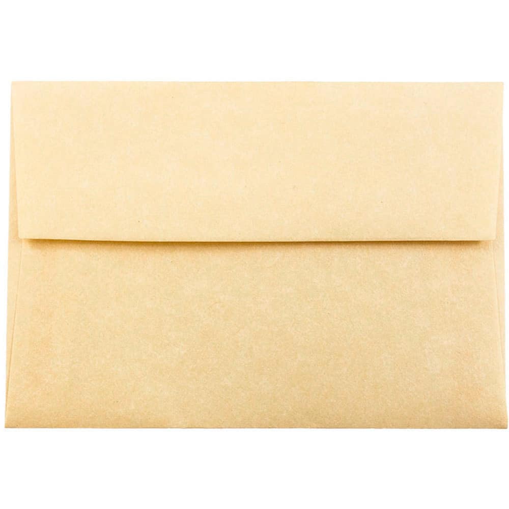 JAM Paper 5.25" x 7.25" Blank Flat Recycled Parchment Greeting Cards & Envelopes