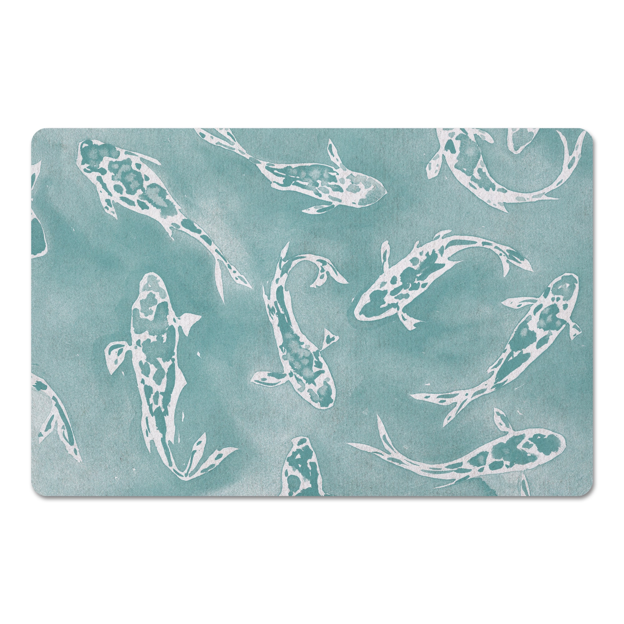 Watercolor Koi Floor Mat, 27" x 18"