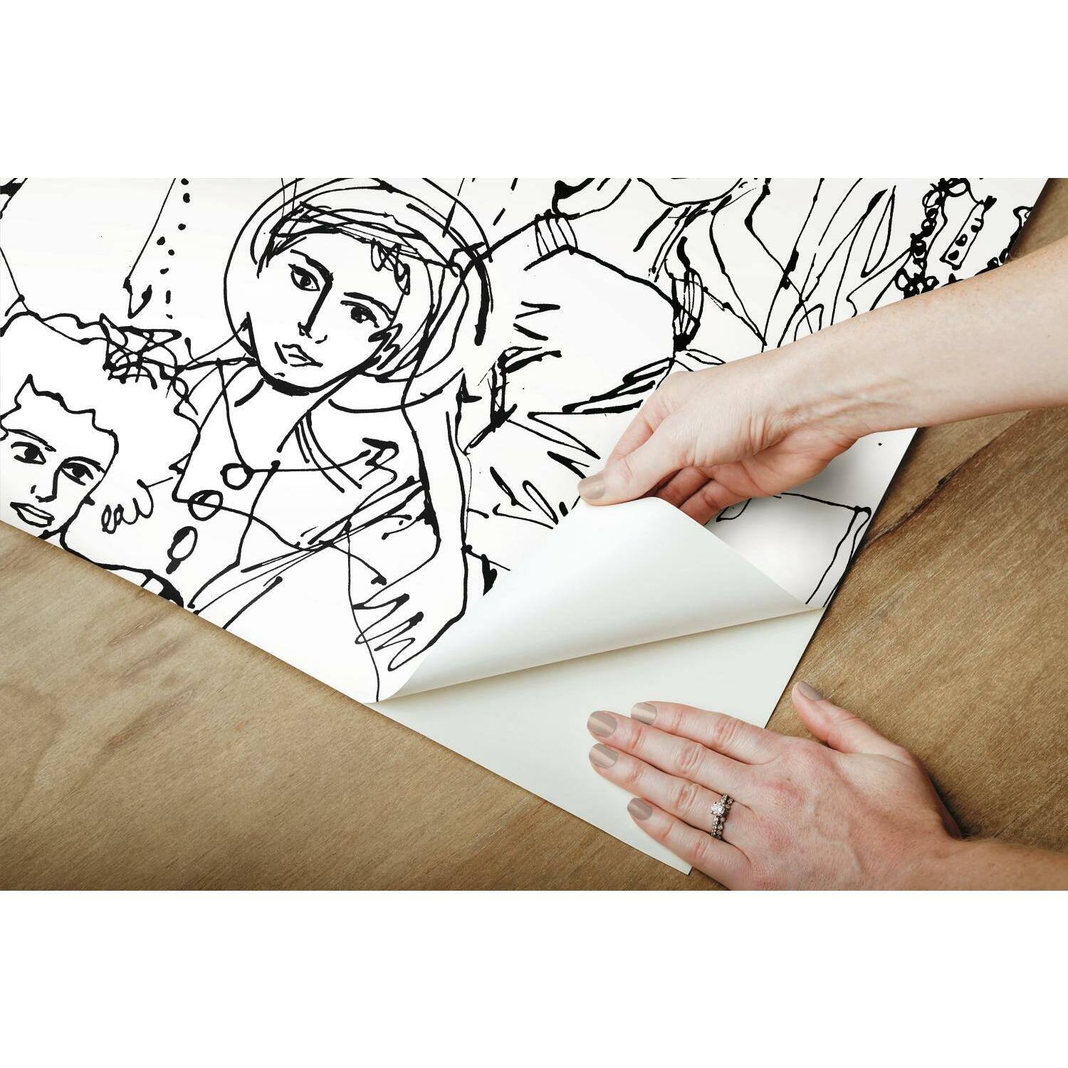 RoomMates Vogue Sketches Peel & Stick Wallpaper