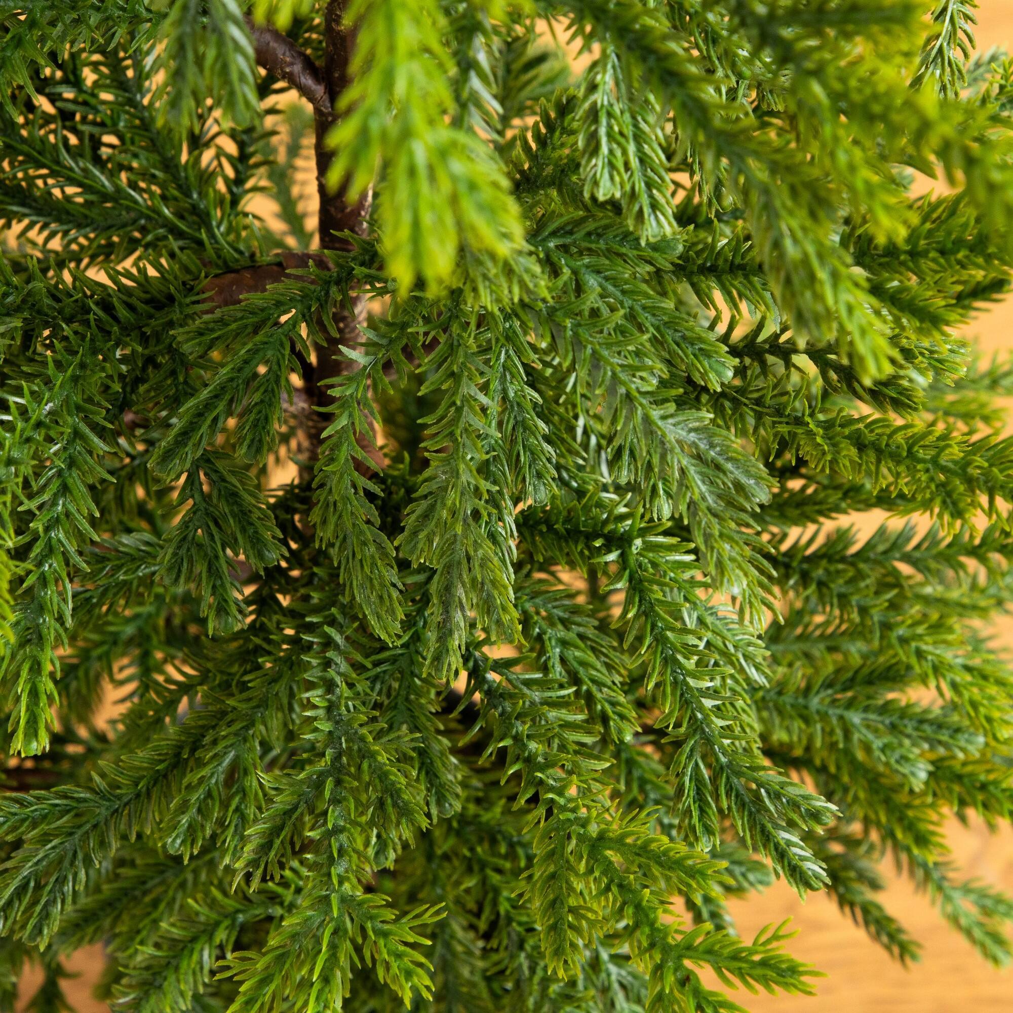 Nearly Natural 38" Unlit Artificial Real Touch Natural Look Norfolk Island Pine in Tin Planter