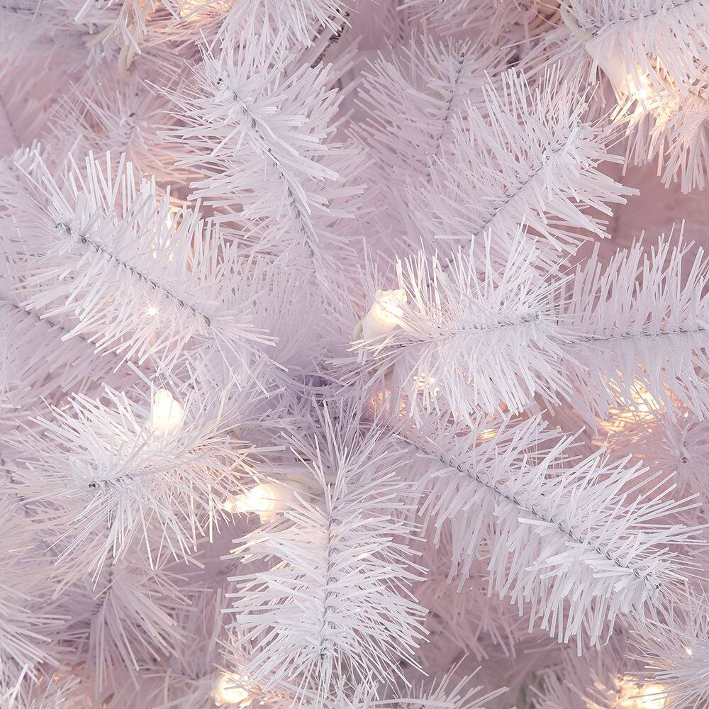 7.5ft. Pre-Lit White Pencil Northern Fir Artificial Christmas Tree, Clear Lights