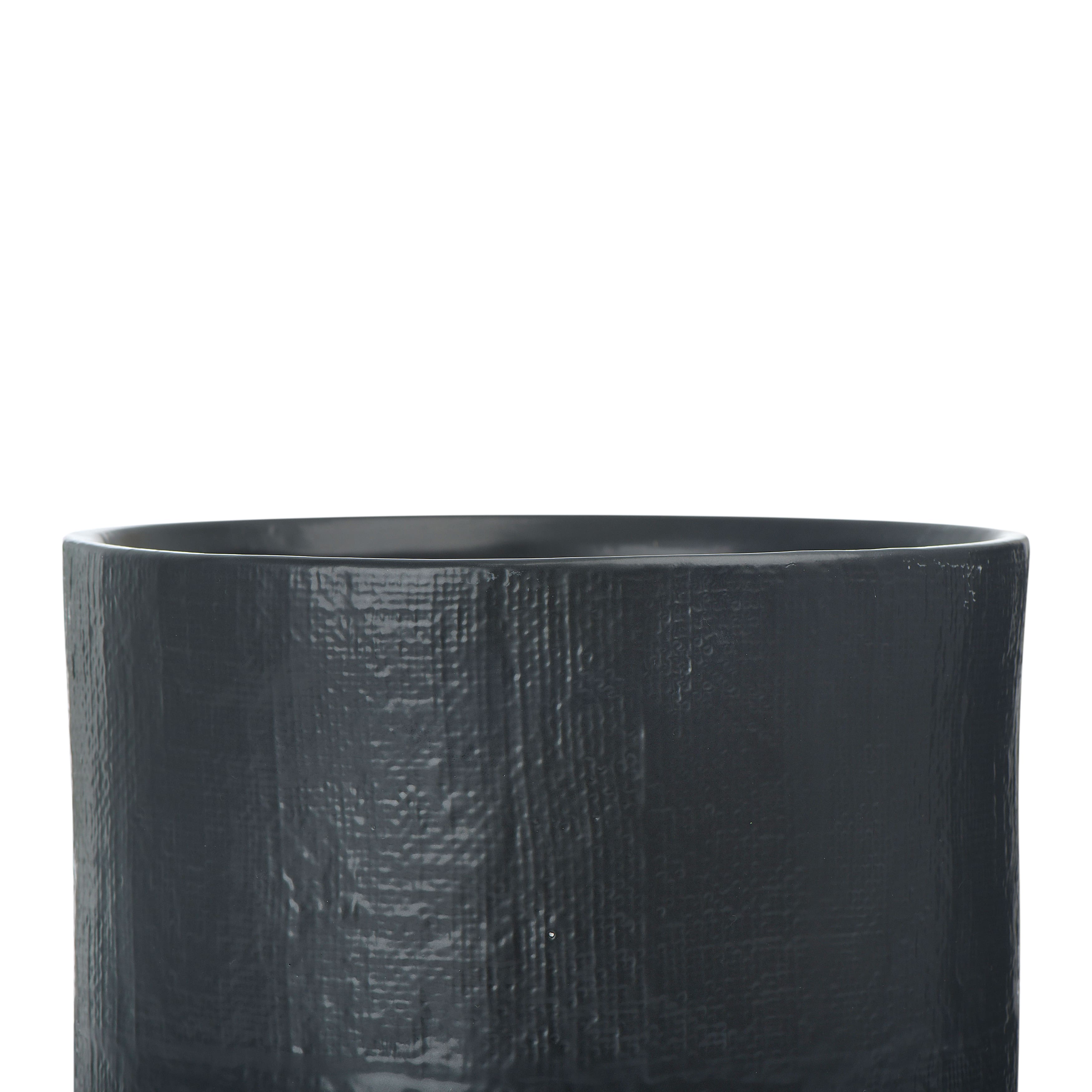 Hello Honey® Stoneware Planters with Embossed Cross Hatch Texture Set