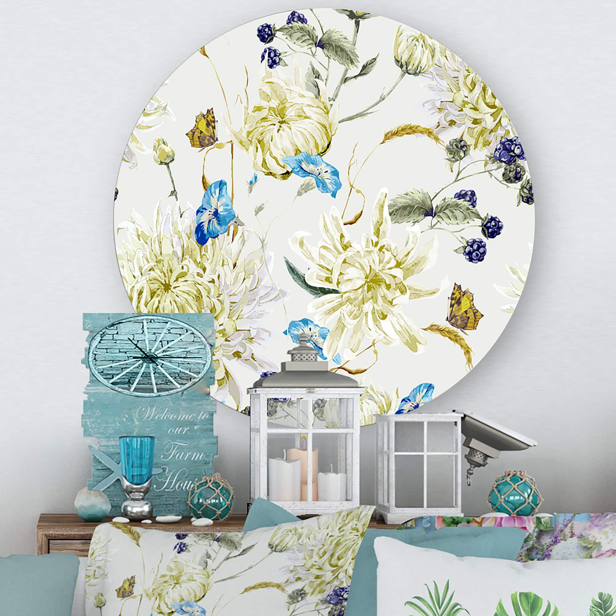 Designart - Vintage Yellow Chrysanthemus II