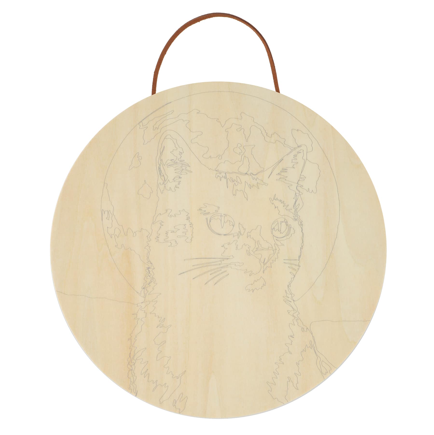 8" Black Cat & Moon Paint-by-Number Plywood Surface Kit by Artist's Loft®