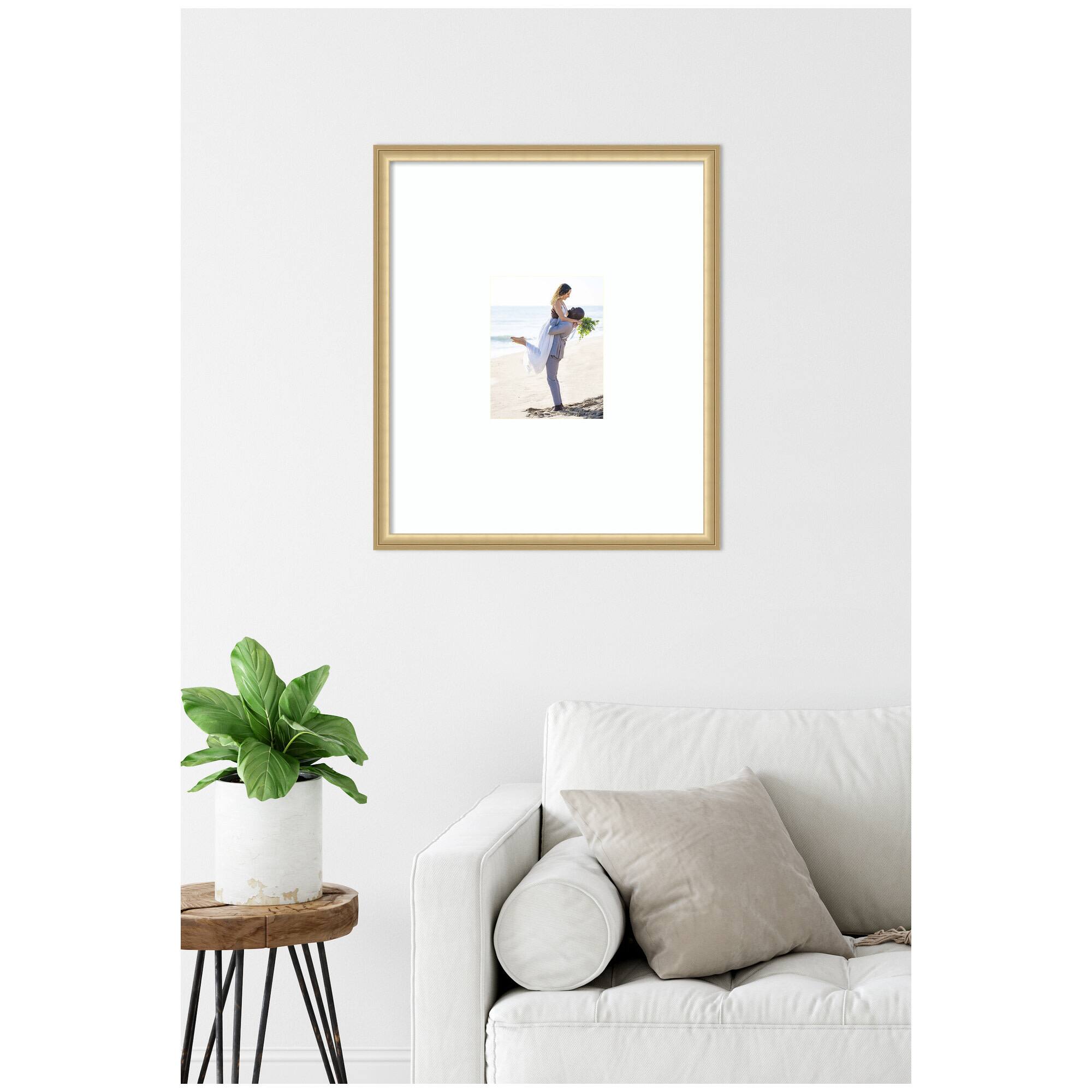 Kate and Laurel Florence Gold Photo Frame with Mat