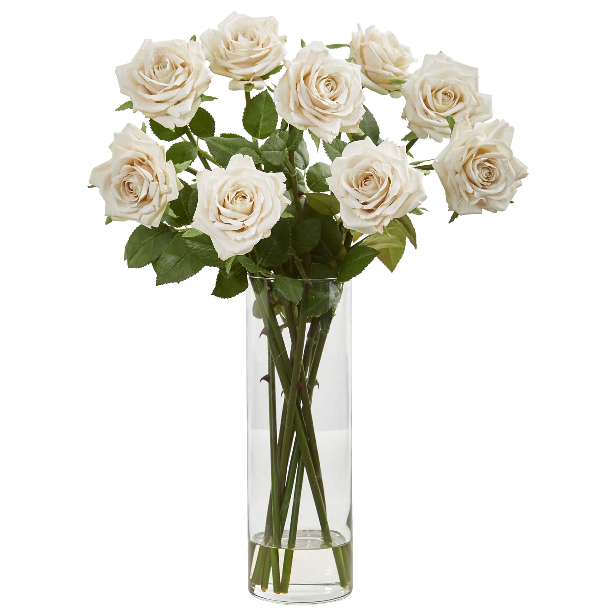 Rose Arrangement In Cylinder Vase