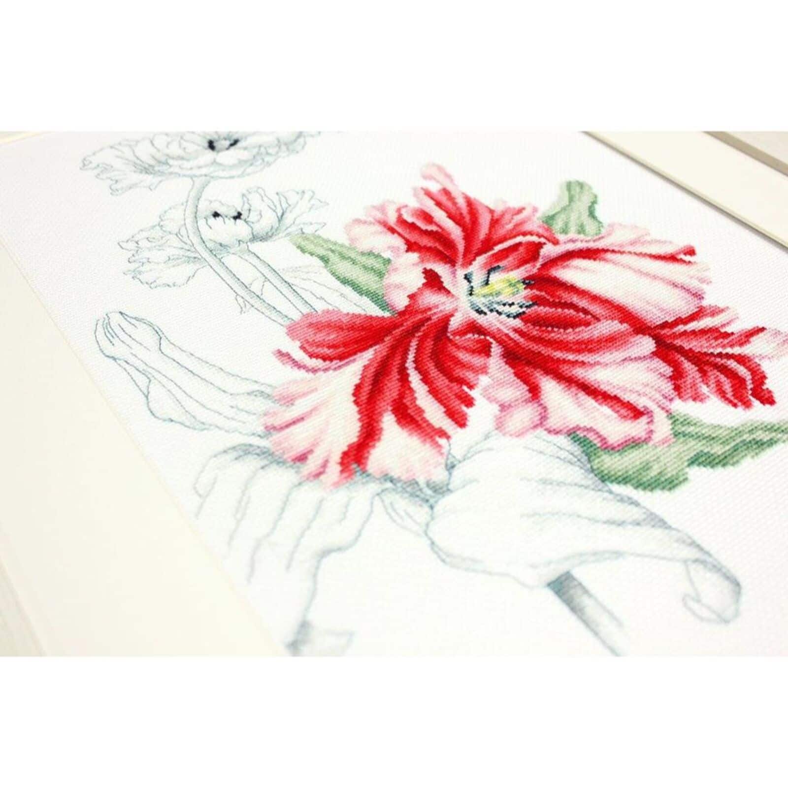 Luca-s Red Tulips Counted Cross Stitch Kit