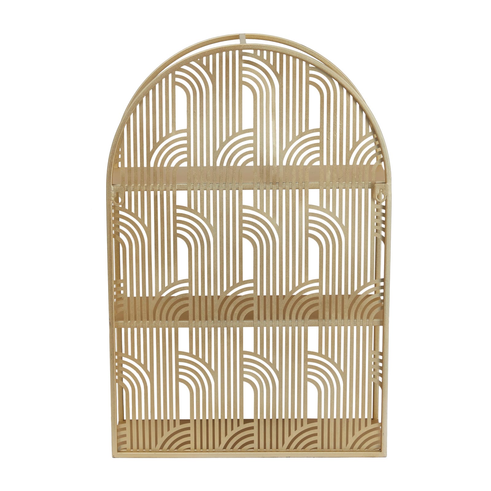 Gold Glam Wall Shelf, 16" x 6" x 24"