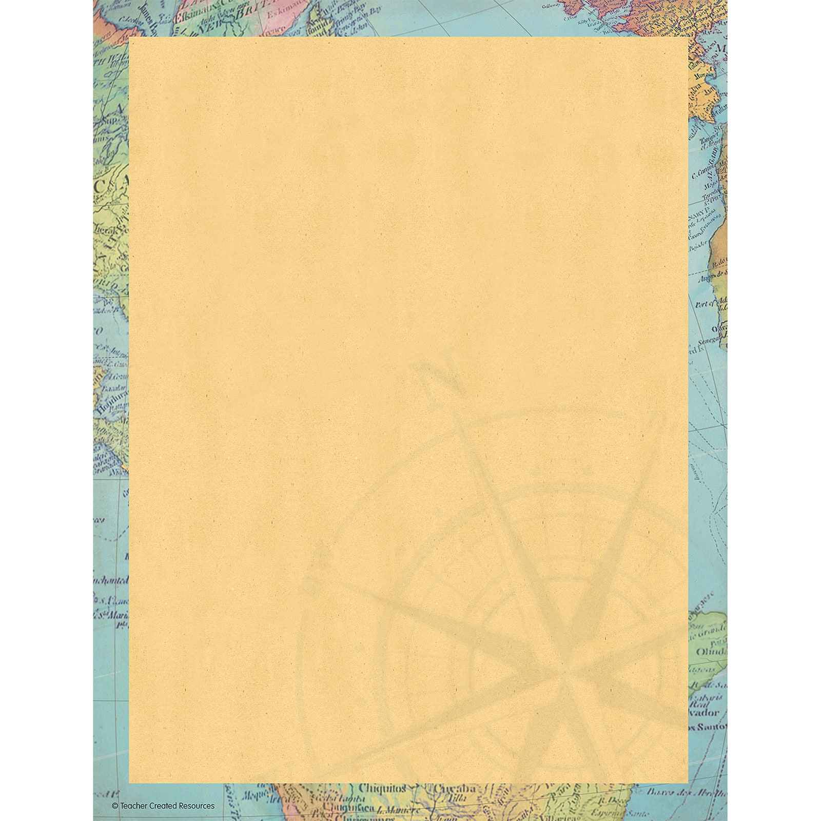 Teacher Created Resources Travel the Map 8.5" x 11" Computer Paper, 6 Packs of 50