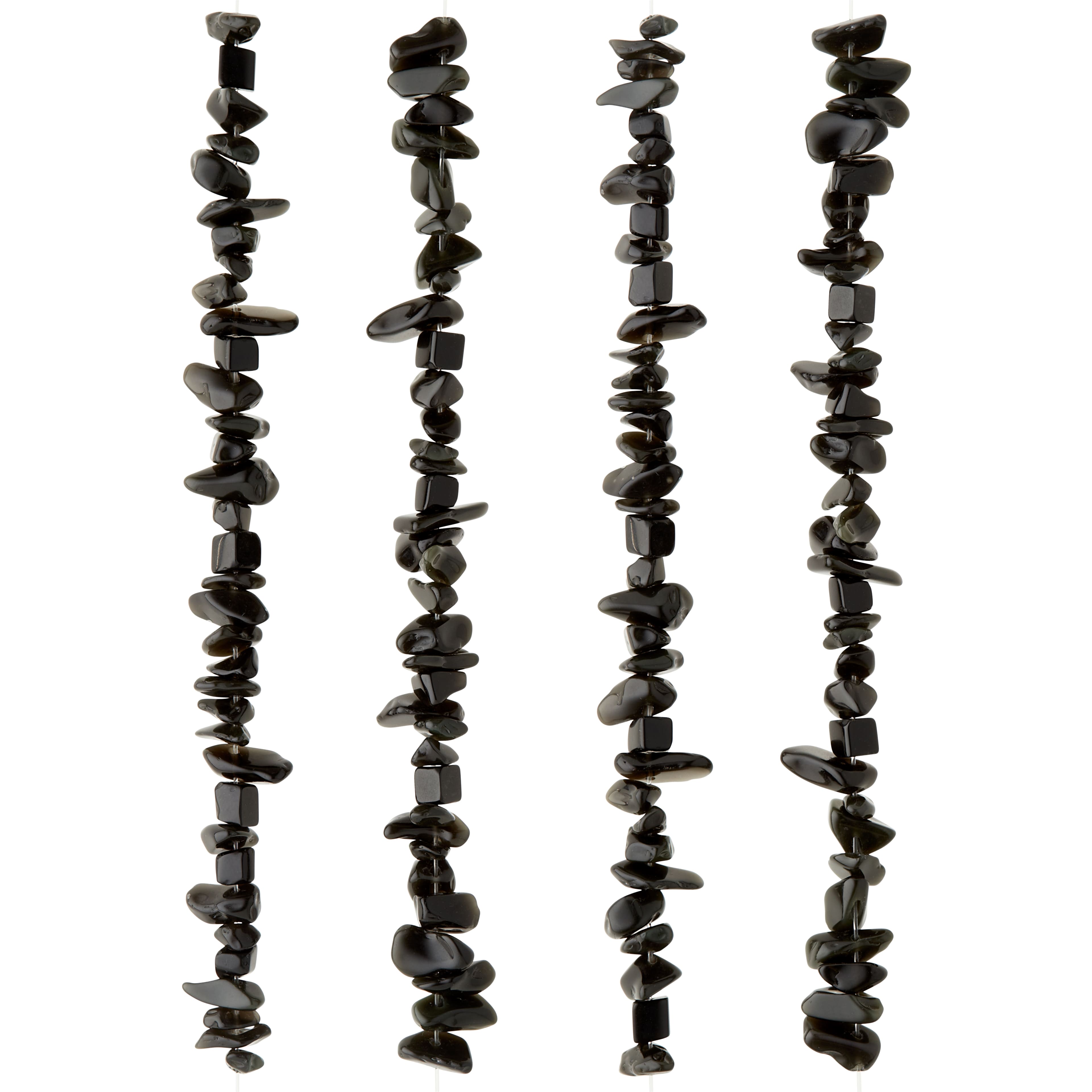 12 Packs: 4 ct. (48 total) Black Quartz Chip Beads by Bead Landing®