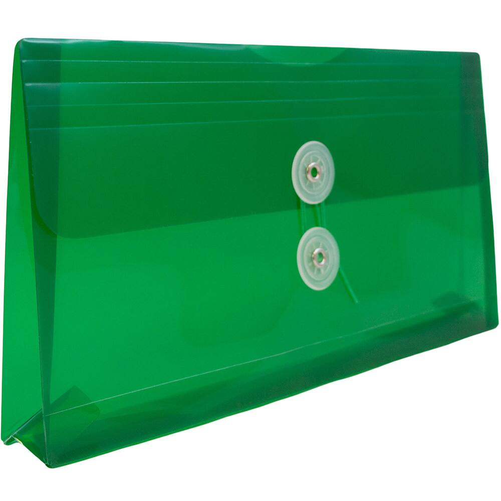 JAM Paper #10 Plastic Envelopes with Button & String Tie Closure, 12ct.