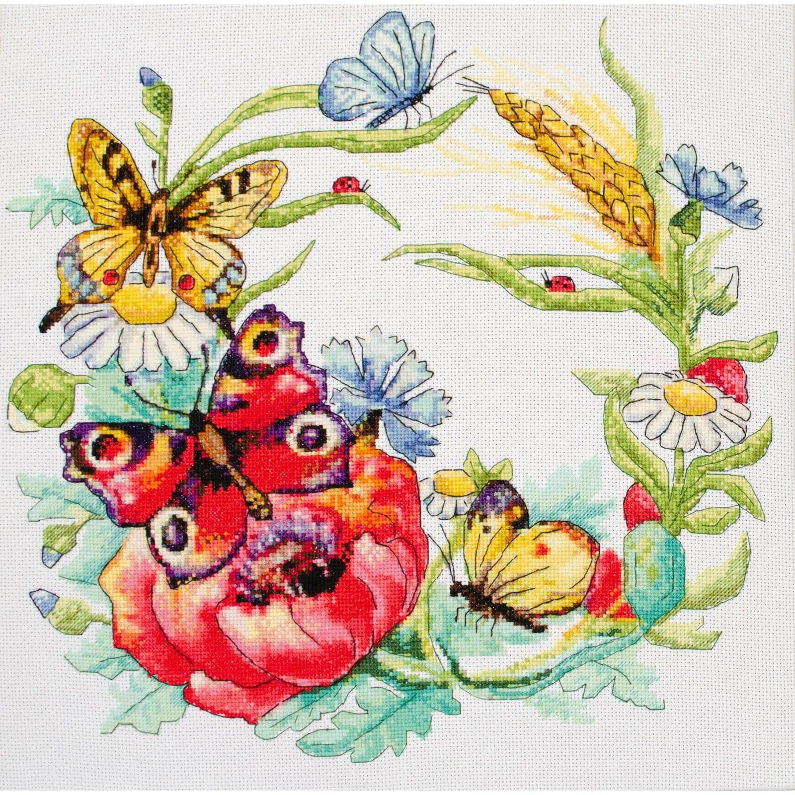 Abris Art Summer Wreath Counted Cross Stitch Kit