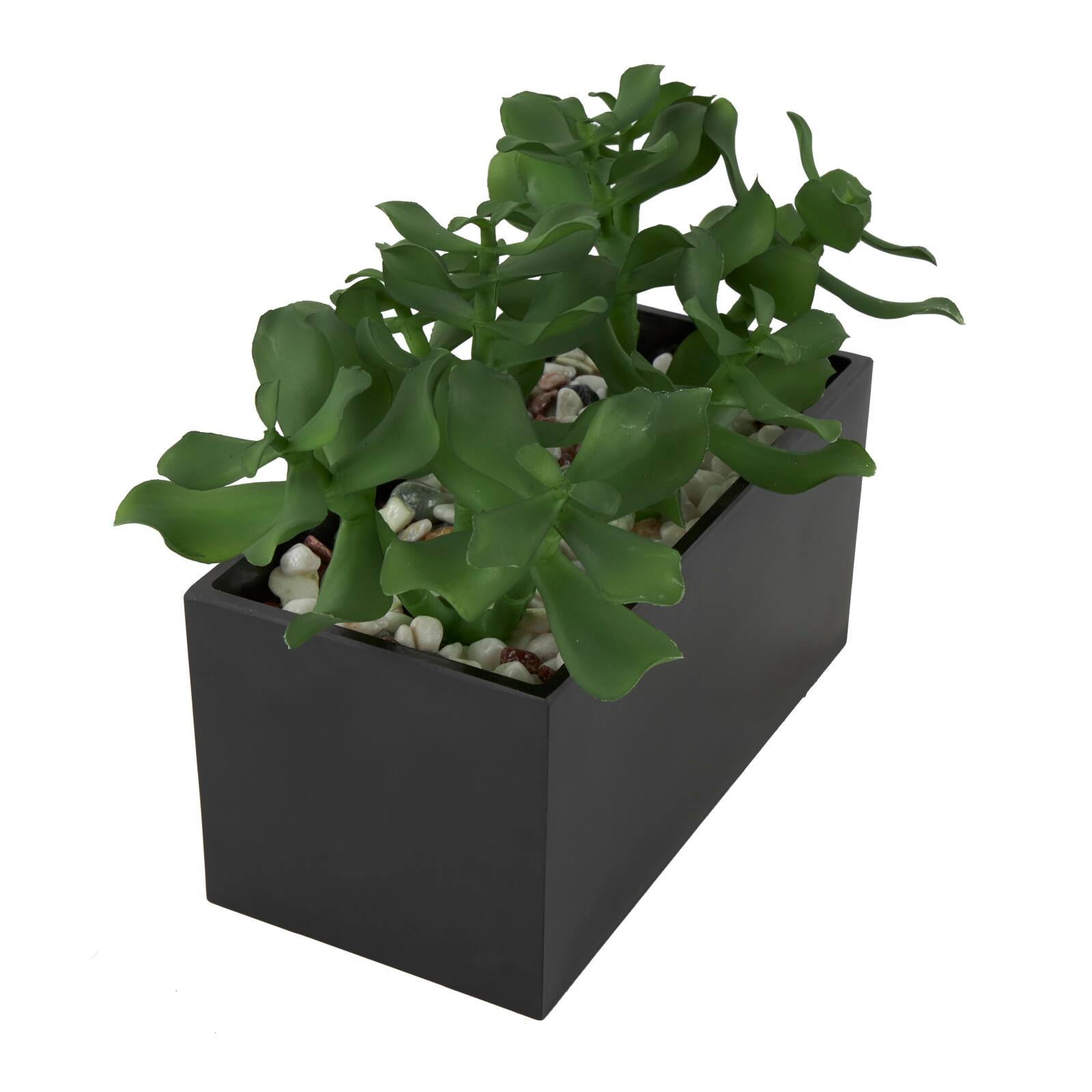 10" Green Foliage Artificial Plant with Black Pot