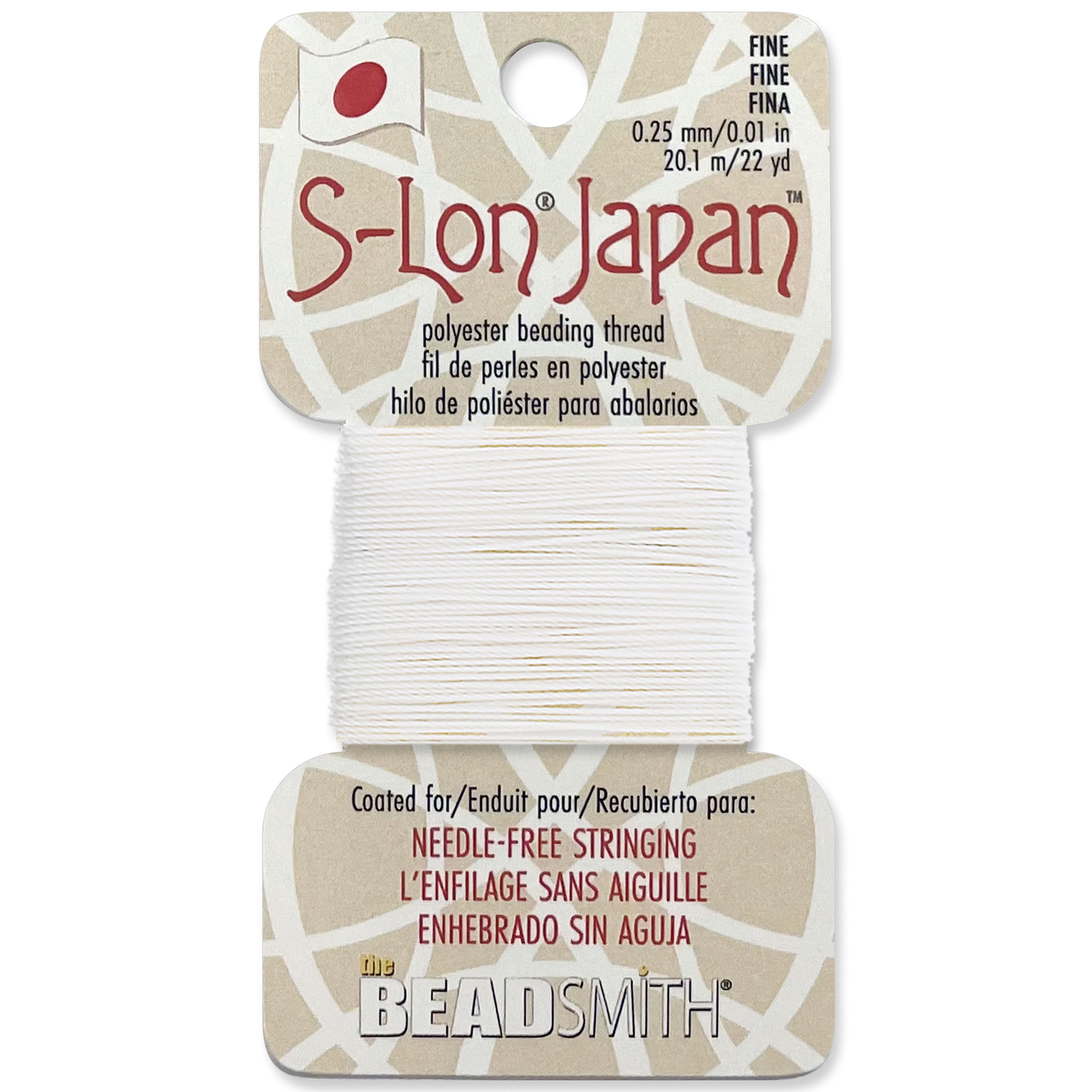 The Beadsmith® S-Lon® Japan™ 0.25mm Fine White Polyester Beading Thread