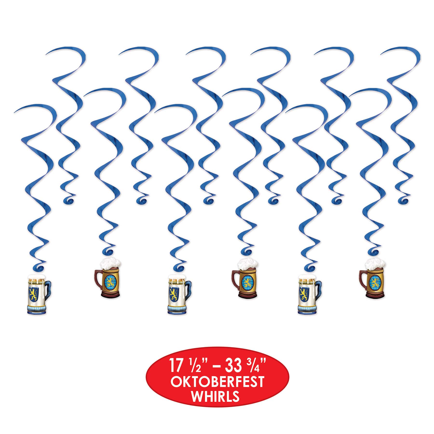 Beistle Oktoberfest Beer Mug Whirls Pack