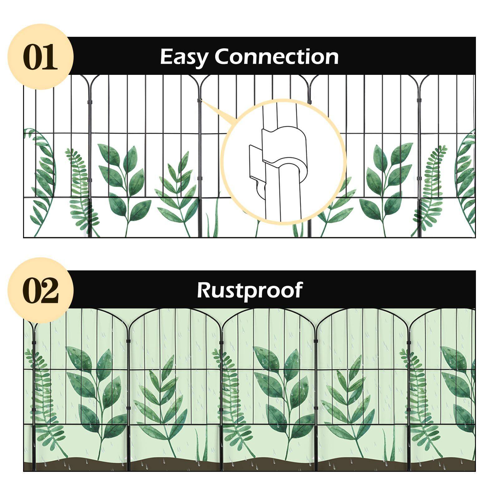 NEX™ Metal Panel Arch Garden Fence, 25ct.