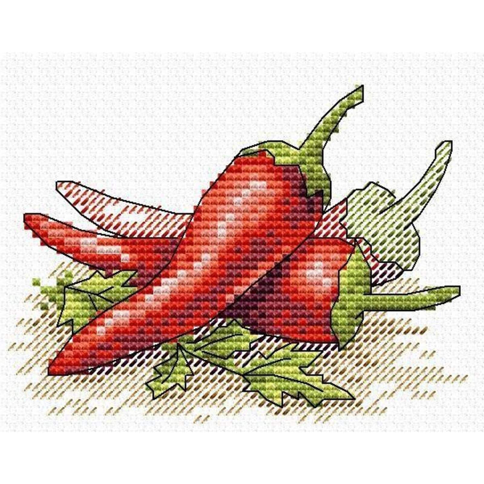 MP Studia Red Pepper Cross Stitch Kit