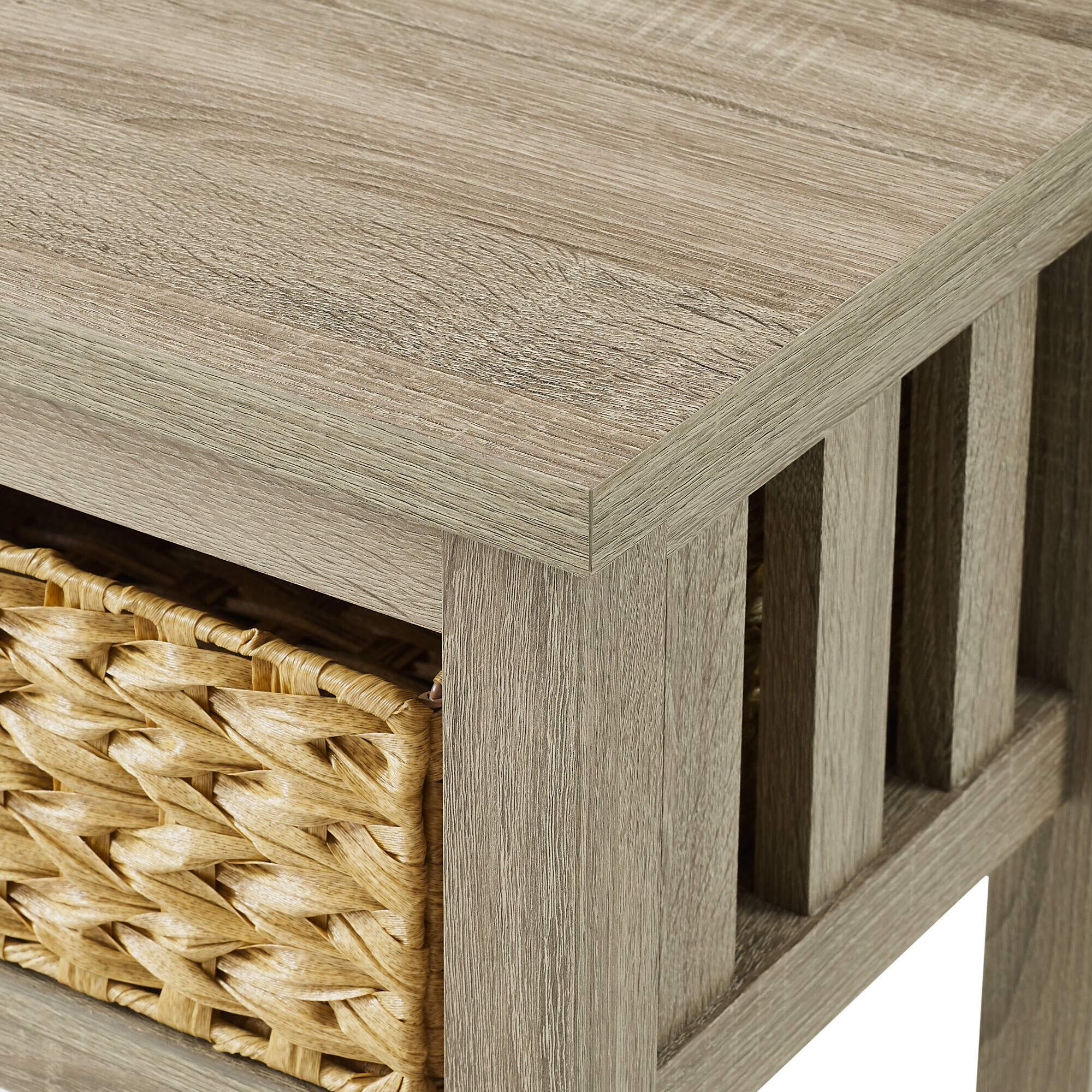 Walker Edison Driftwood Mission Storage Entry Table