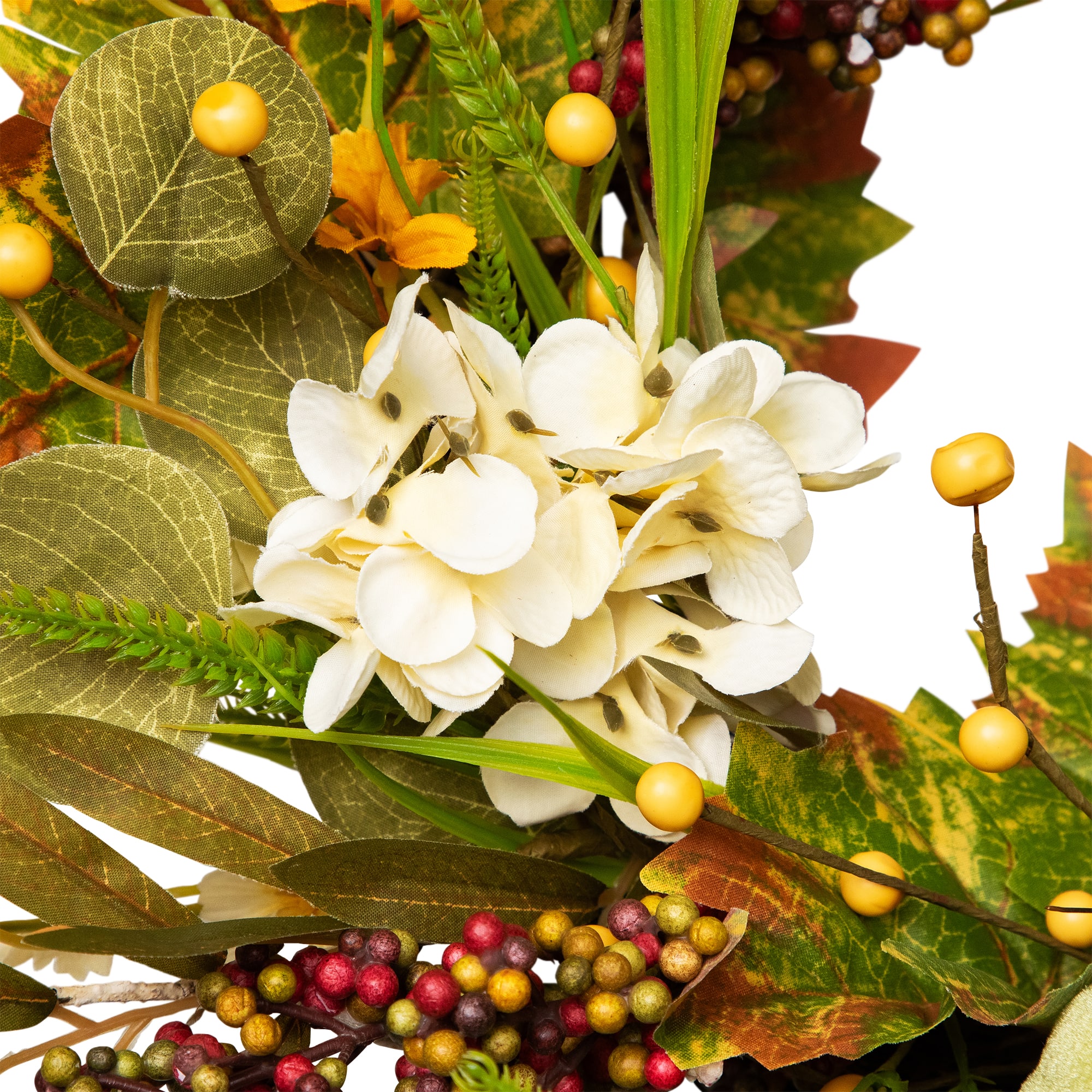 24" Pumpkins & Berries Artificial Fall Harvest Twig Wreath