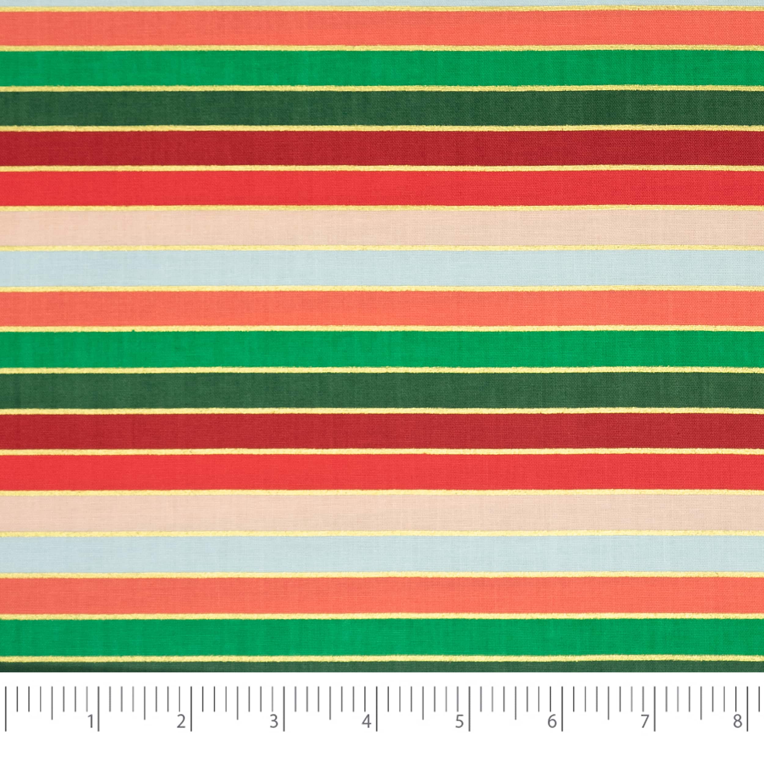 SINGER Christmas Holiday Nordic Stripe Cotton Fabric