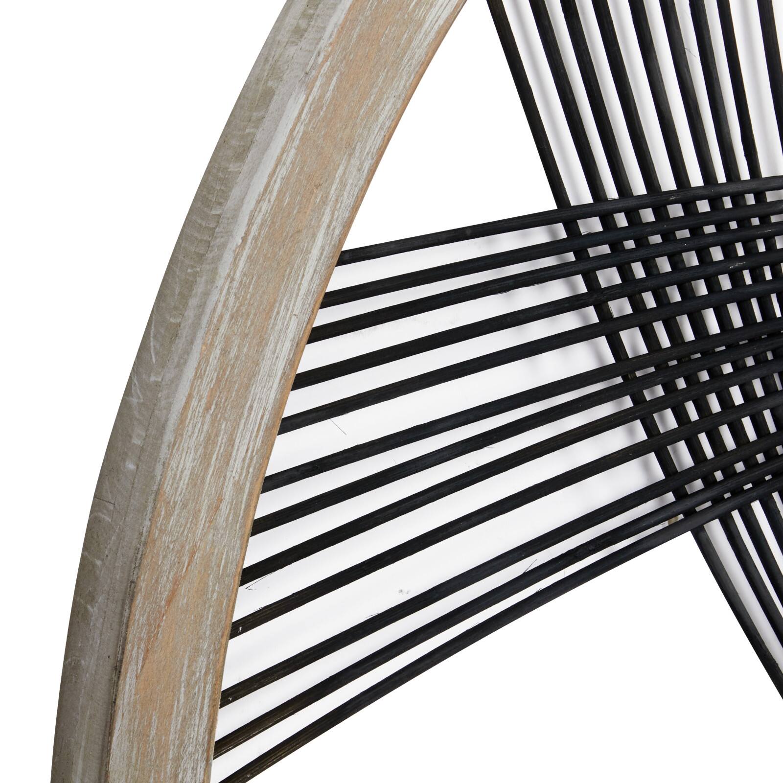 Black Wood Modern Wall Decor, 34" x 34" x 1"