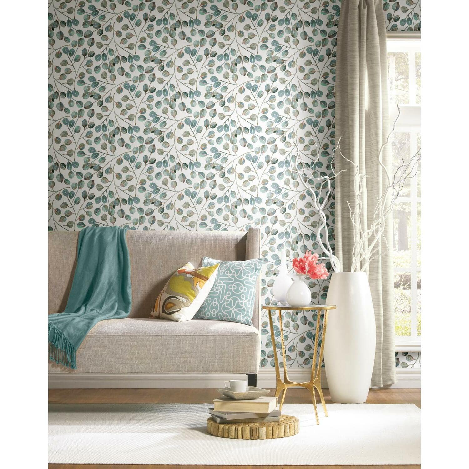 RoomMates Cat Coquillette Eucalyptus Peel & Stick Wallpaper