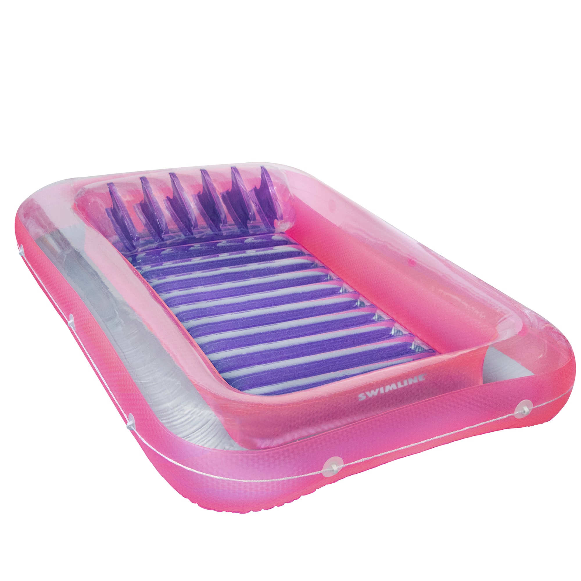 Swimline 6ft. Inflatable Pink & Purple Water Sports Pool Raft Lounger