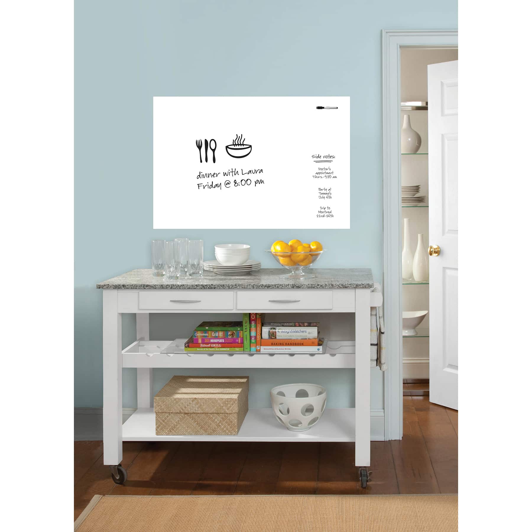 WallPops 36" Message & Calendar Dry Erase Wall Decal Bundle