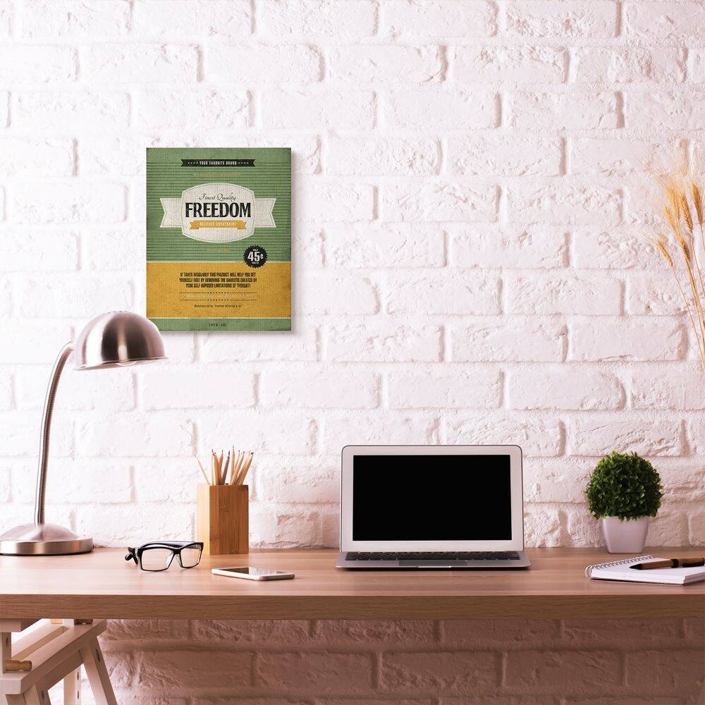 Stupell Industries Finest Quality Freedom Inspirational Canvas Wall Art